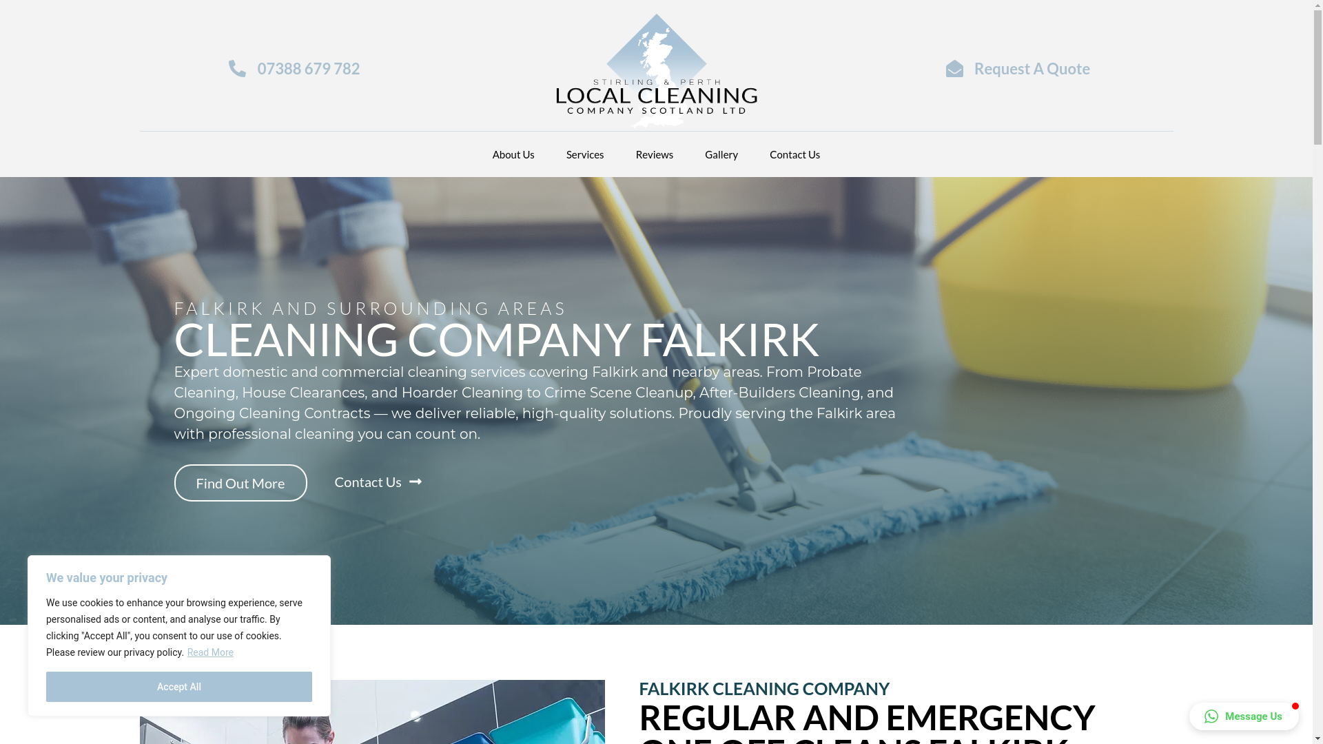 website screenshot of https://cleaningcompanylinlithgow.co.uk/