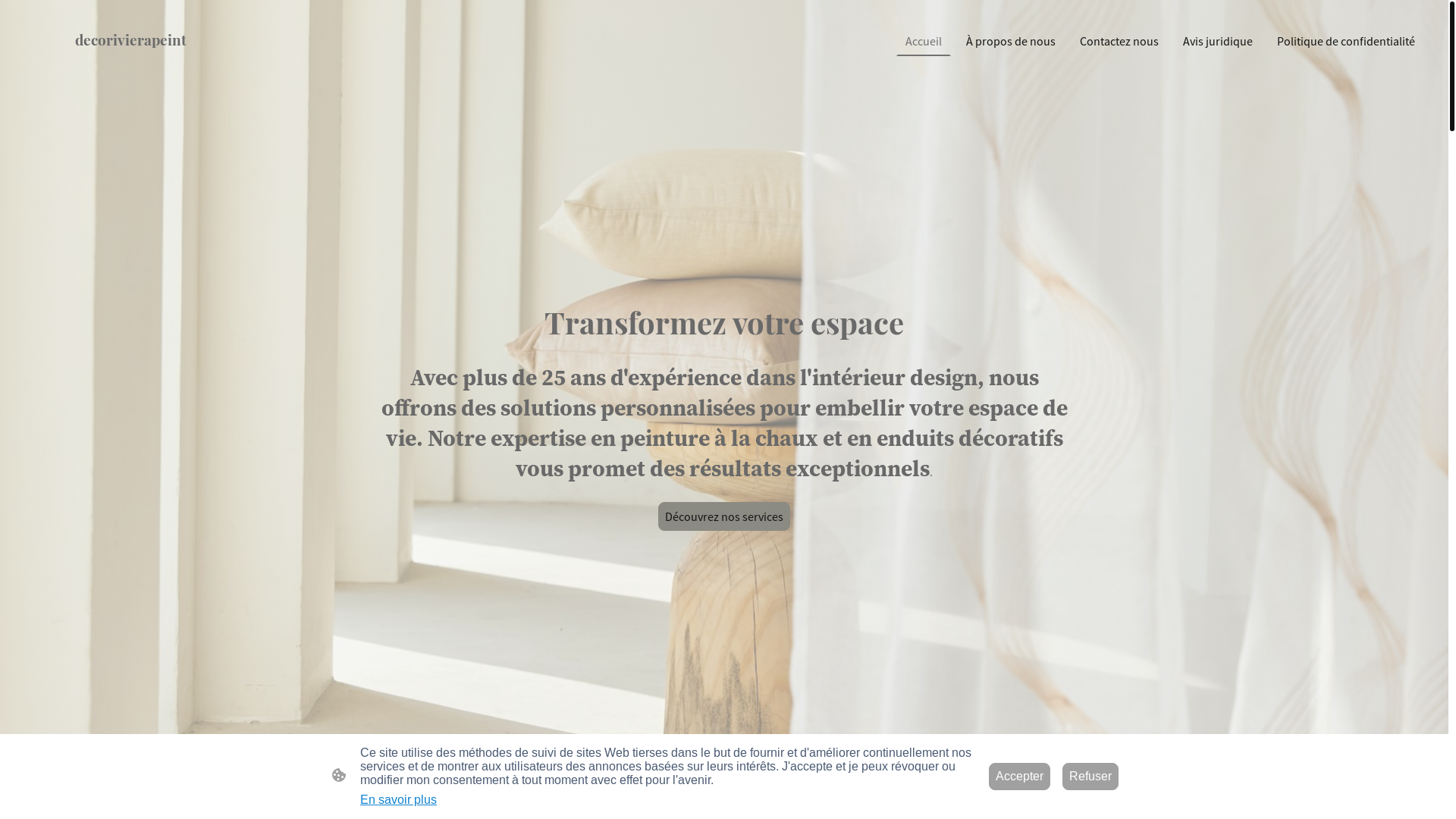 website screenshot of https://decorivierapeint.fr/