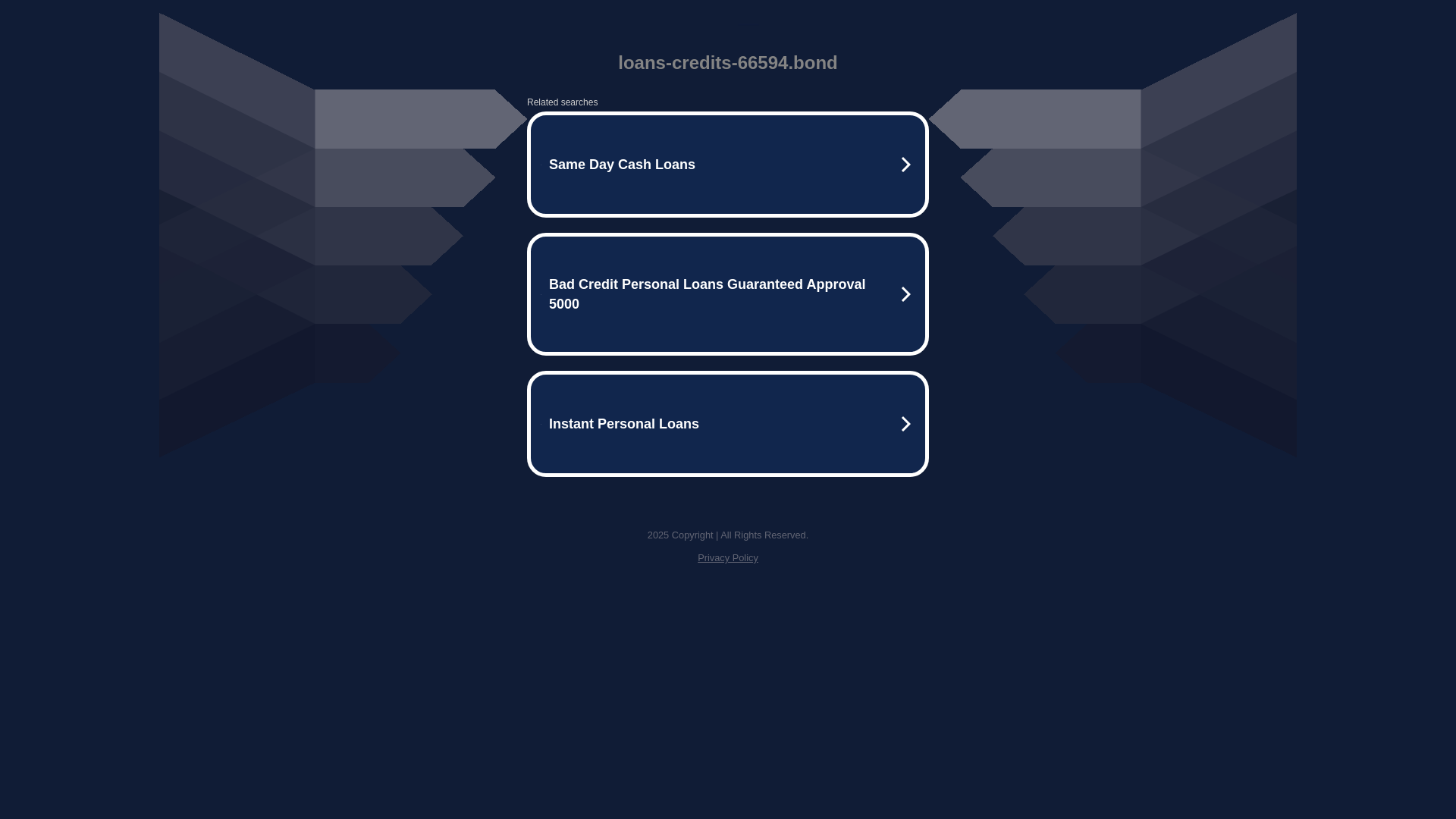 website screenshot of https://loans-credits-66594.bond/