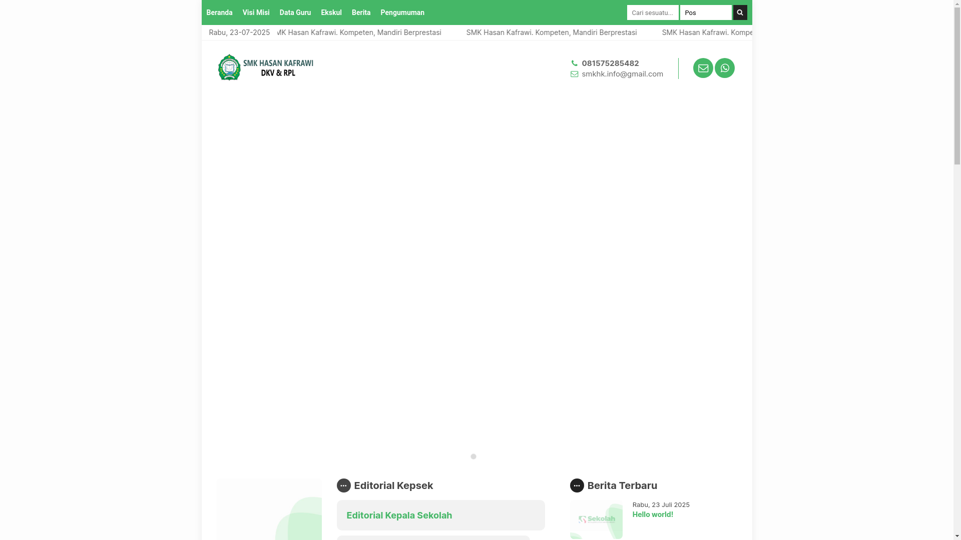 website screenshot of https://smkhaka.sch.id/