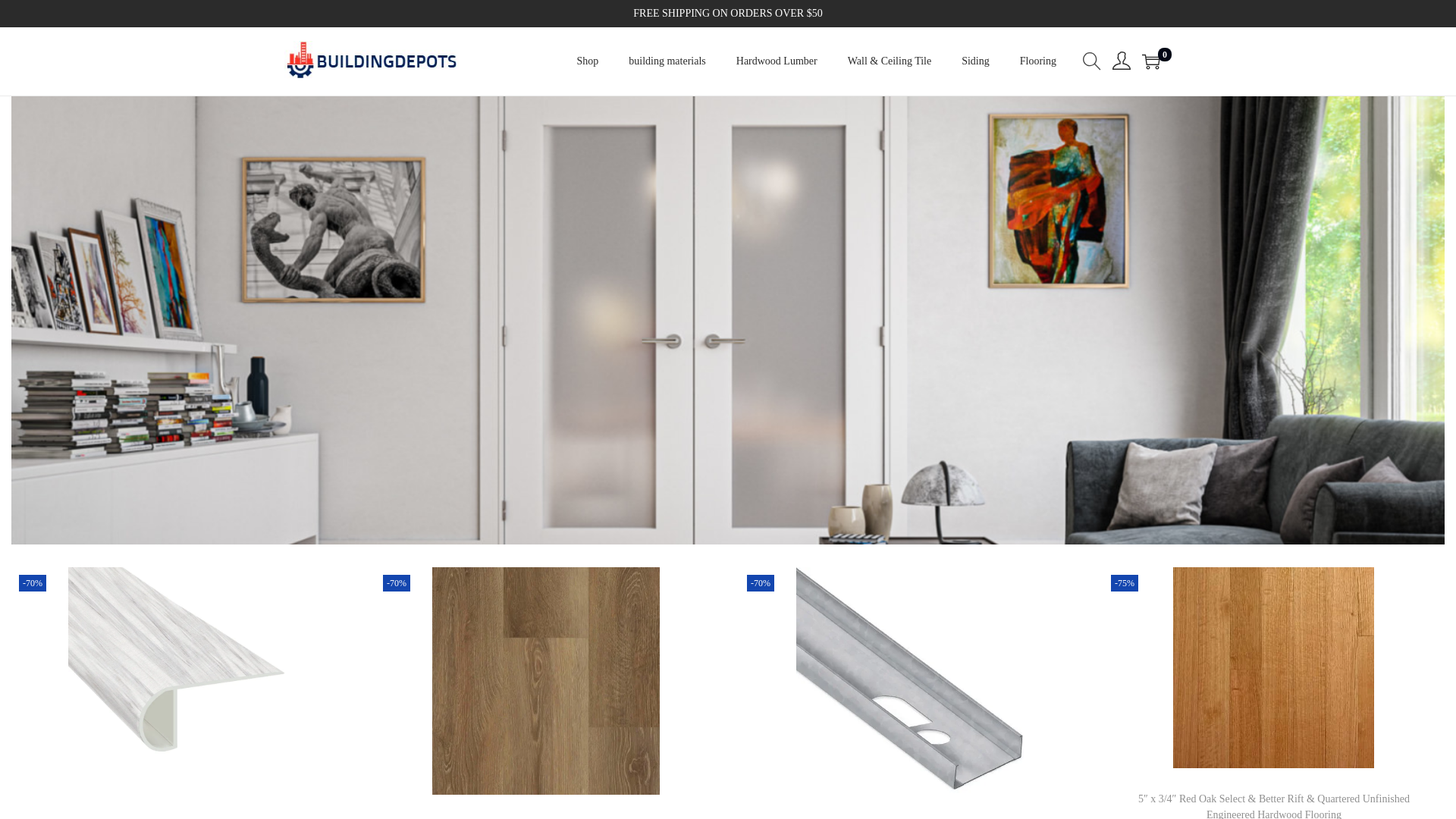 website screenshot of https://buildingdepots.com/