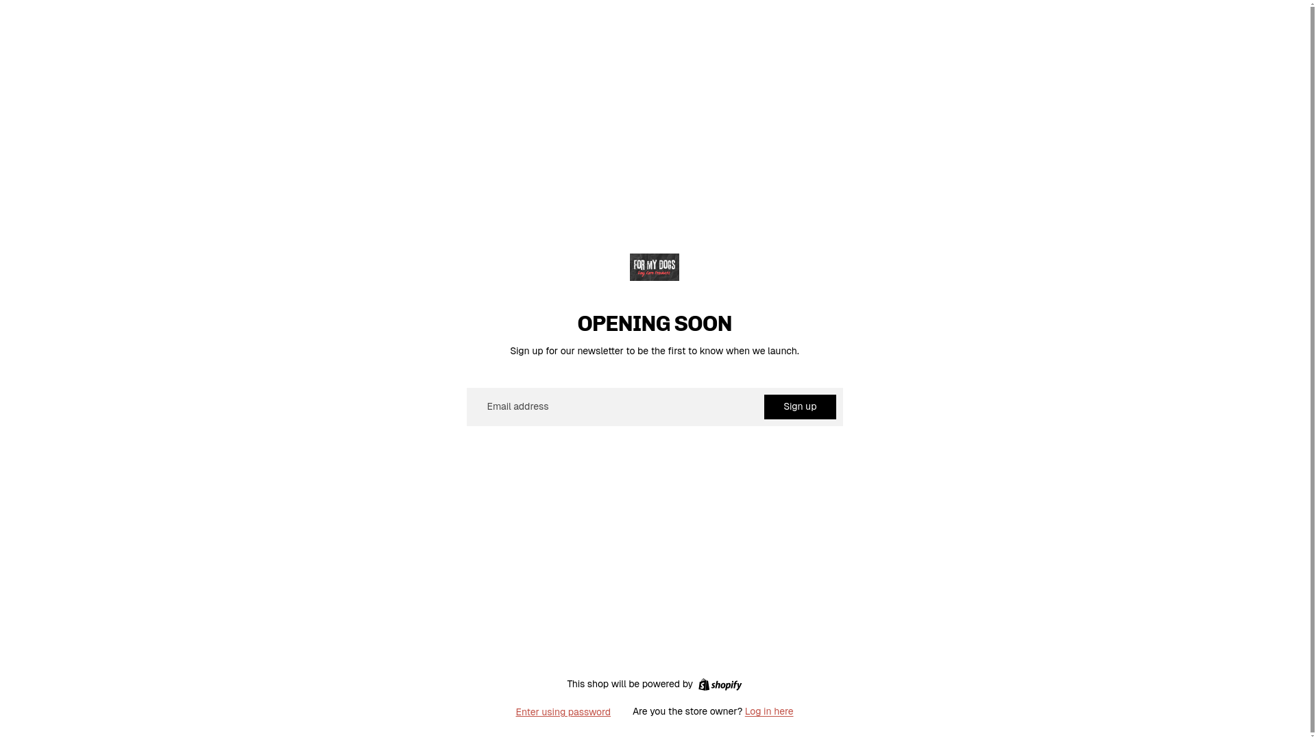website screenshot of https://formydogscareproducts.com/