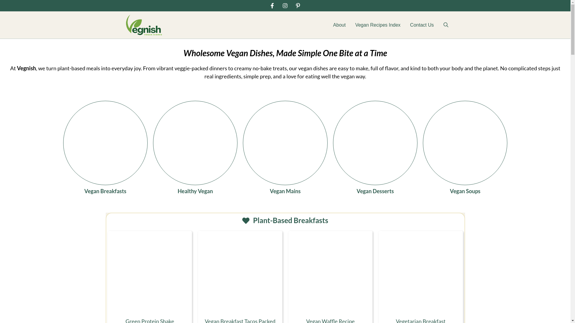 website screenshot of https://eatvegnish.com/