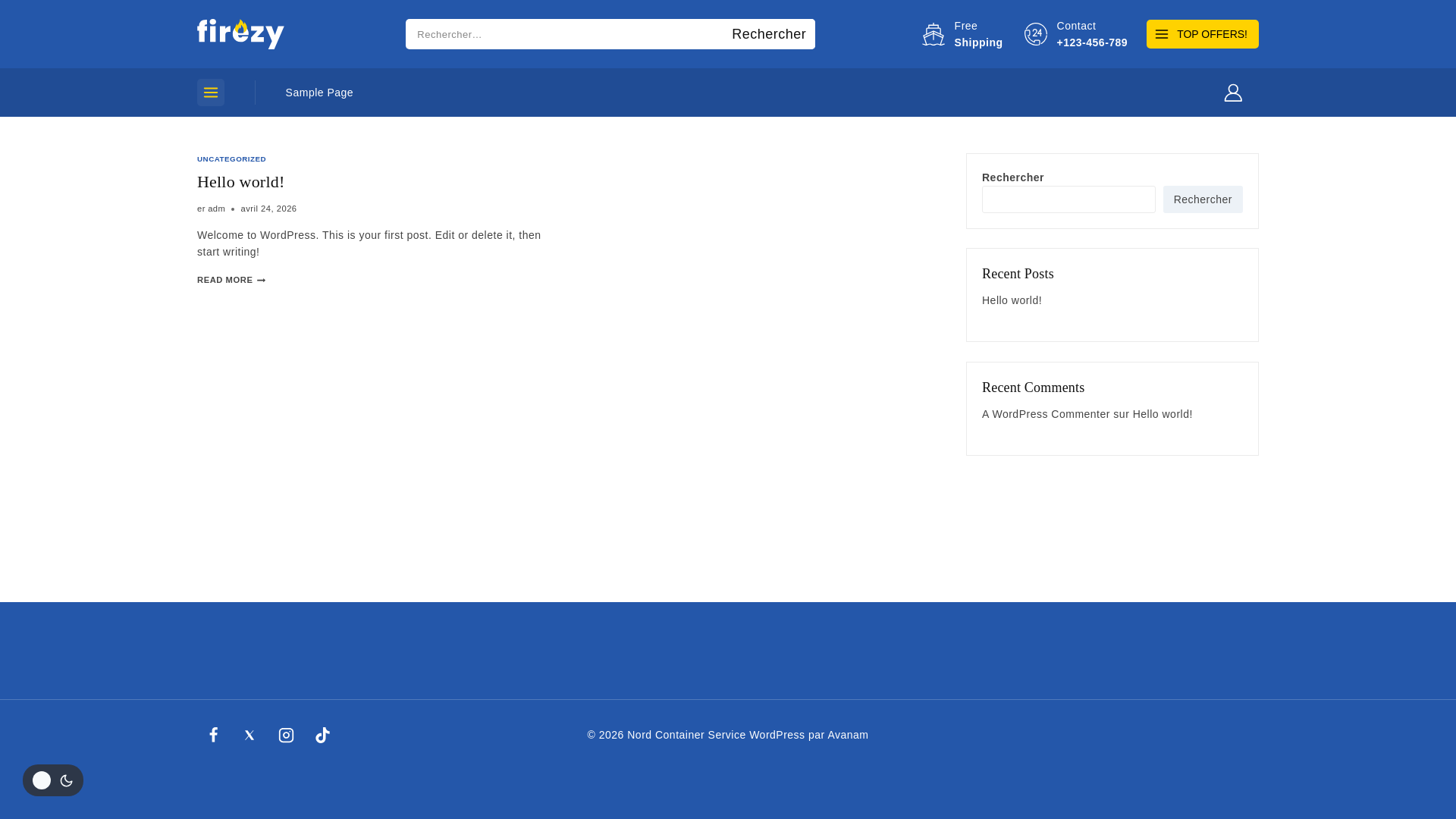 website screenshot of https://nordcontainer.fr/
