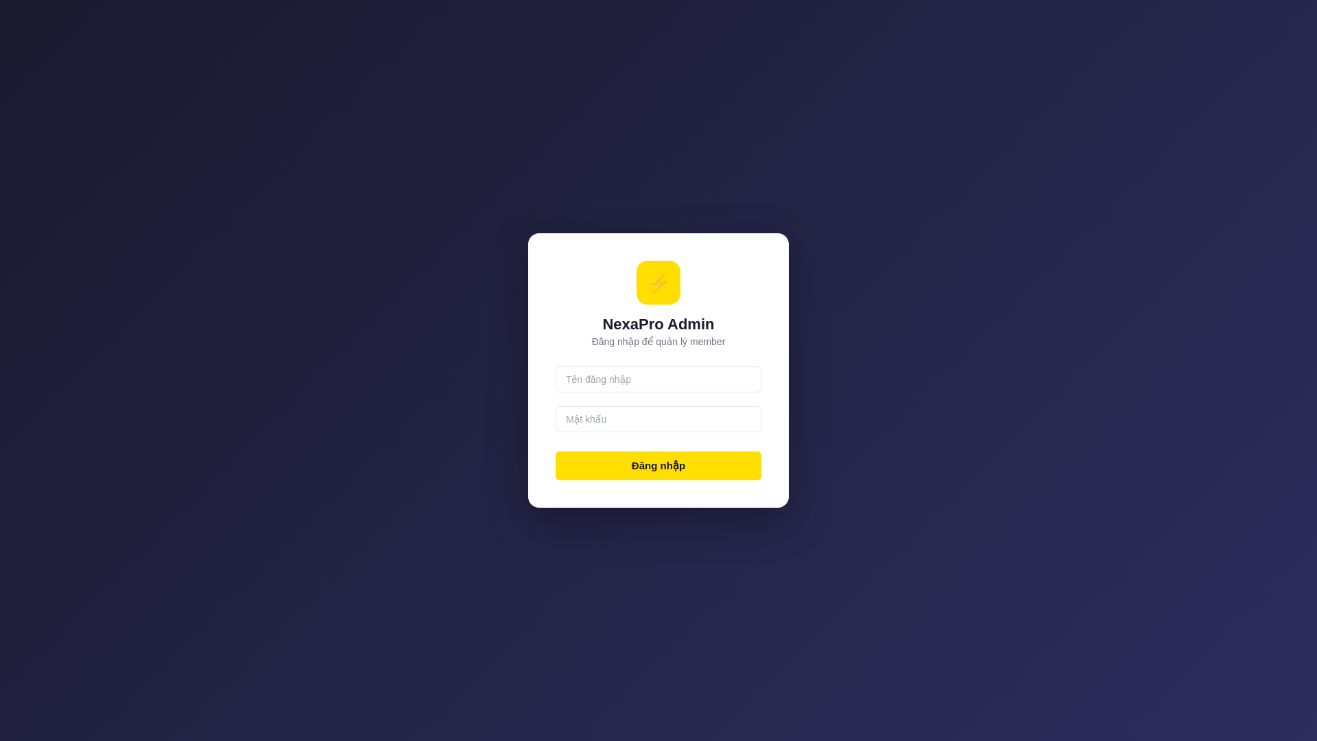 website screenshot of https://nexapro-admin.pages.dev/