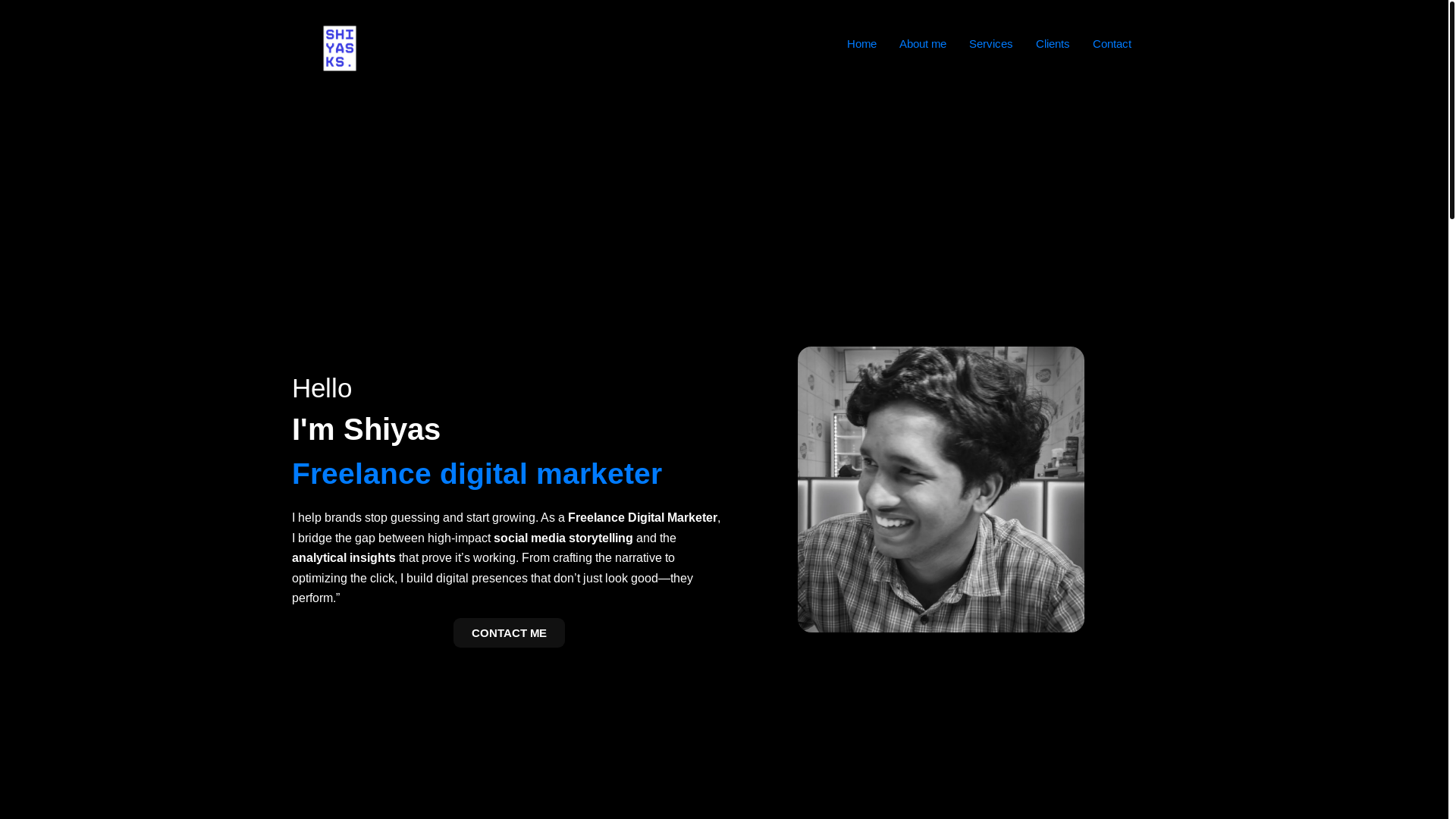 website screenshot of https://shiyasks.in/