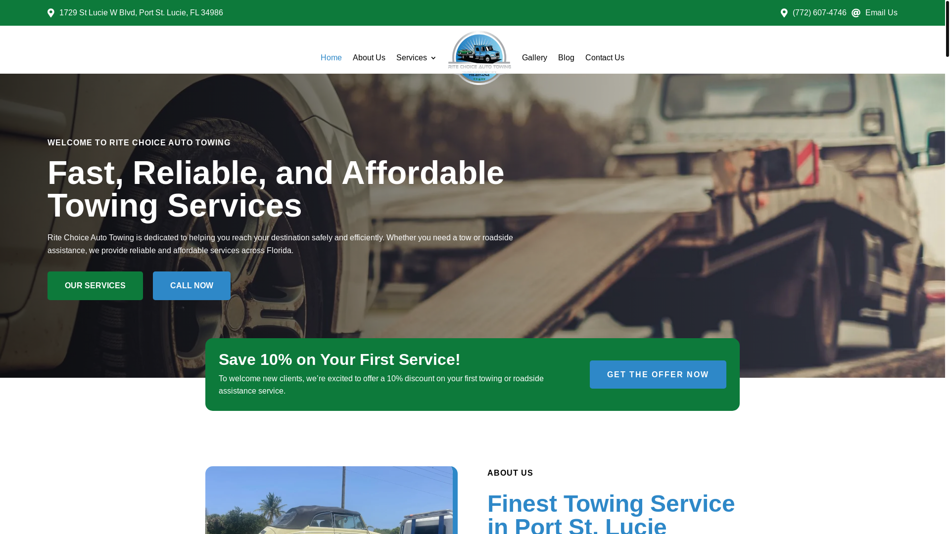 website screenshot of https://ritechoiceautotowing.info/