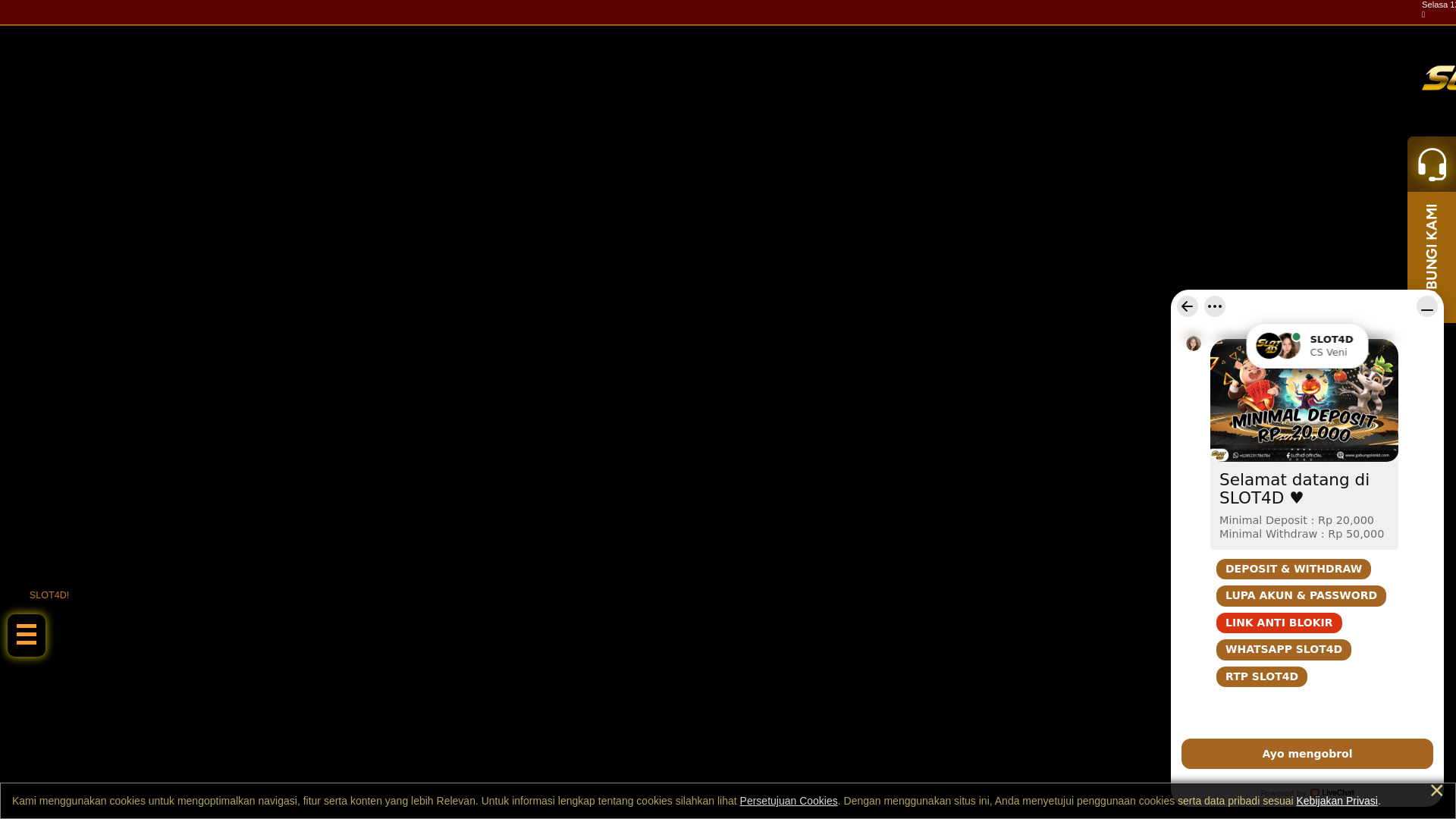 website screenshot of https://slot4dbisa.store/