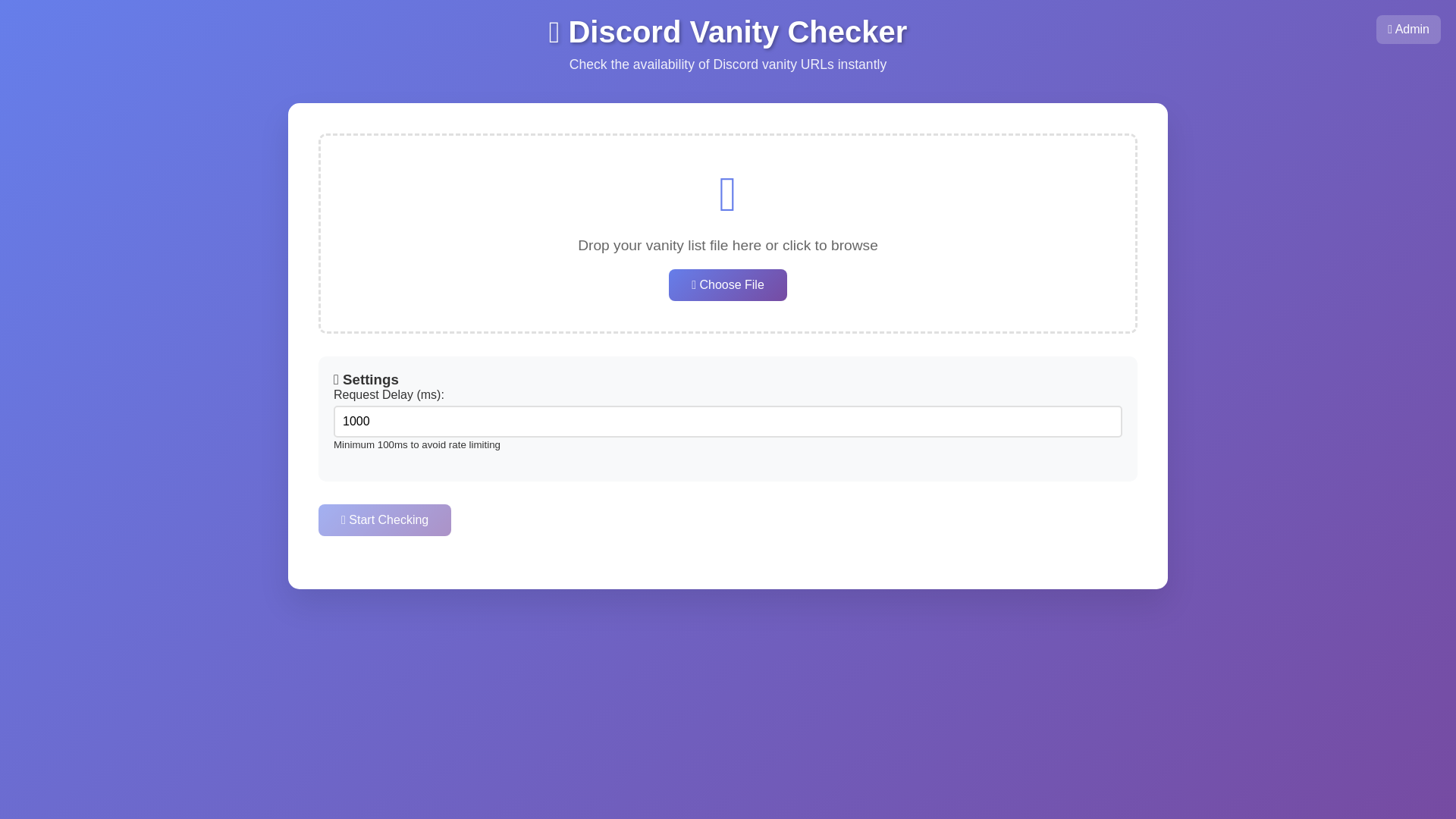 website screenshot of https://vanitycheck.xyz/