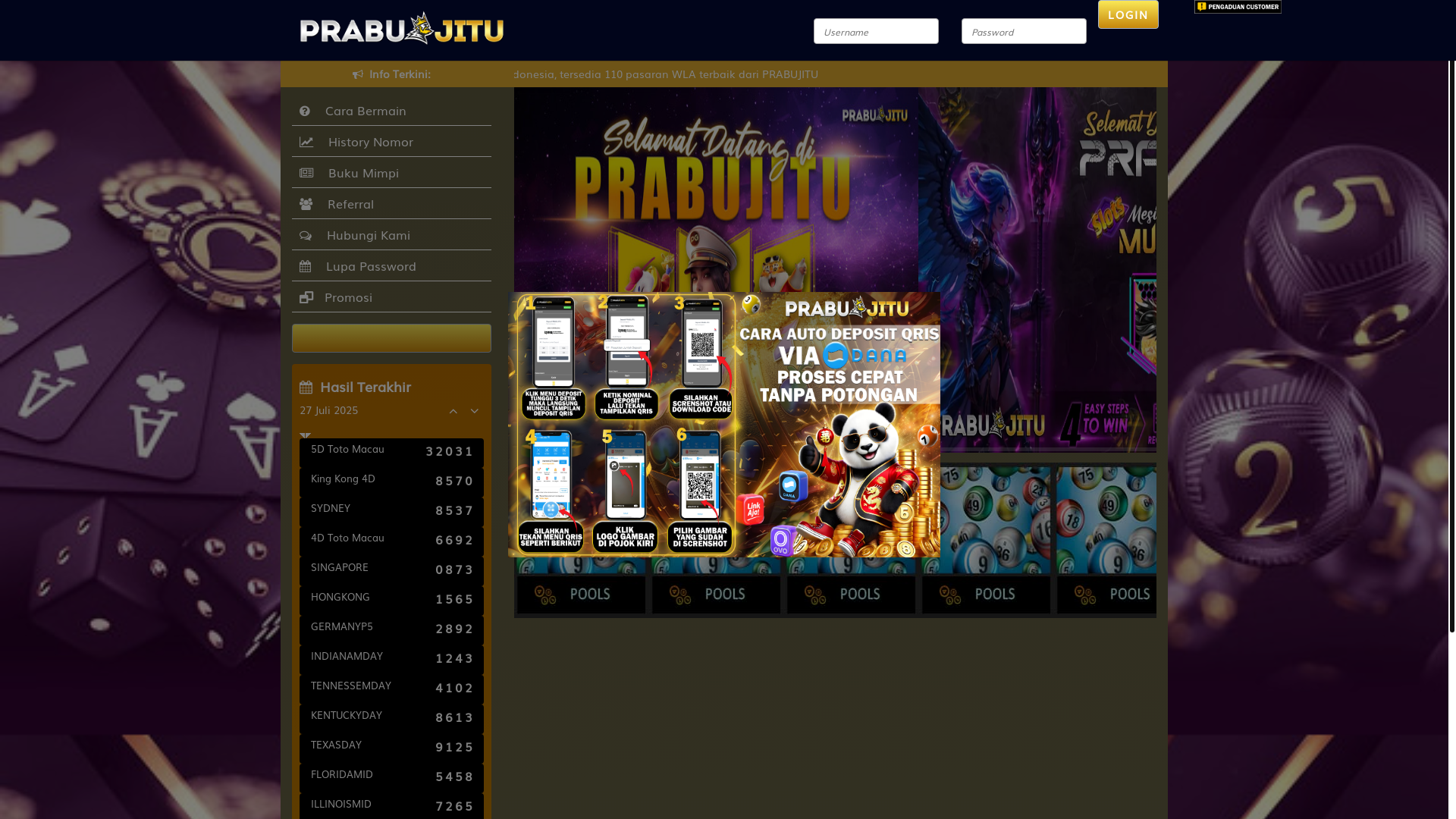 website screenshot of https://daunprabu.art/