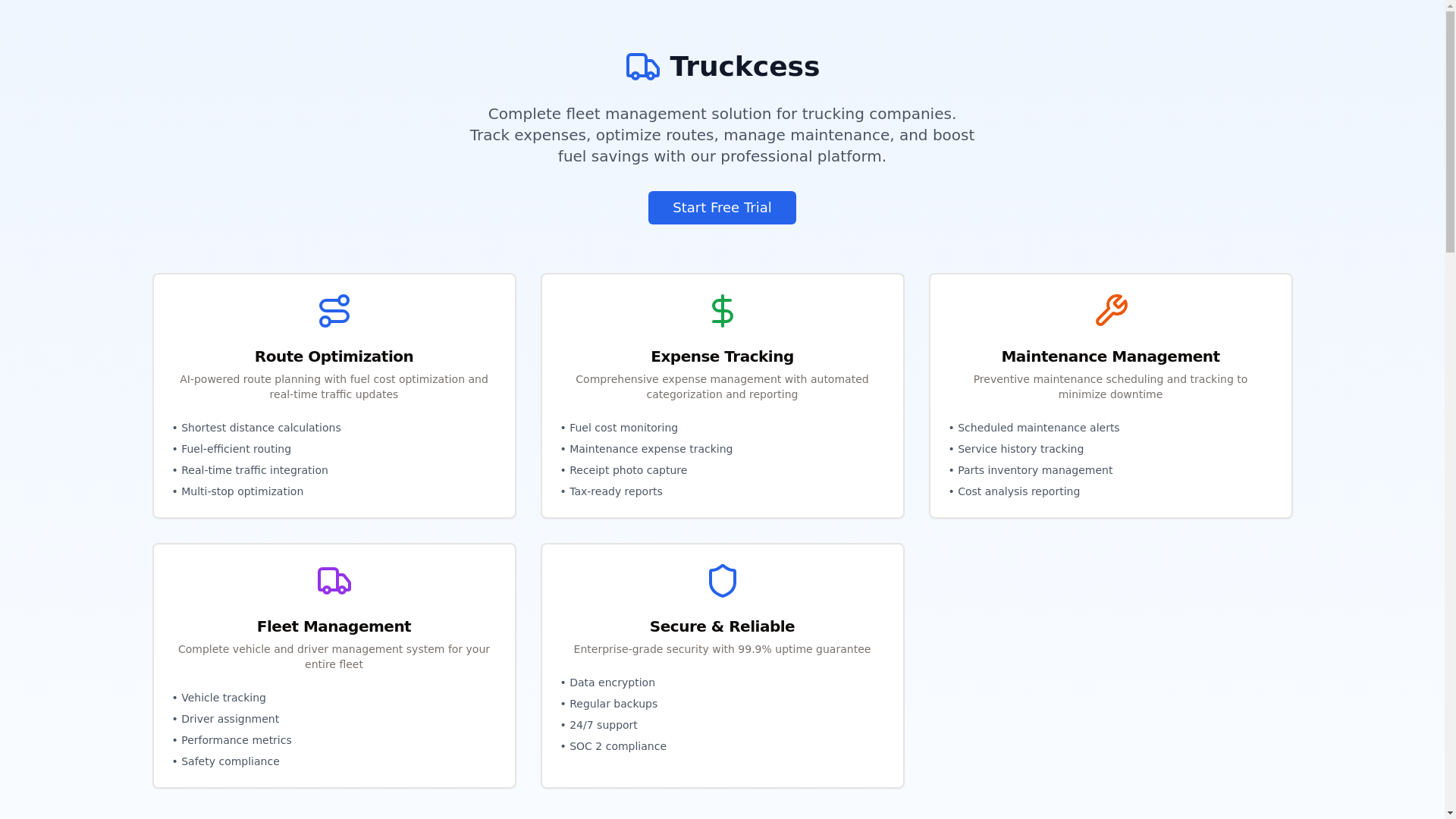 website screenshot of https://mytruckcess.com/