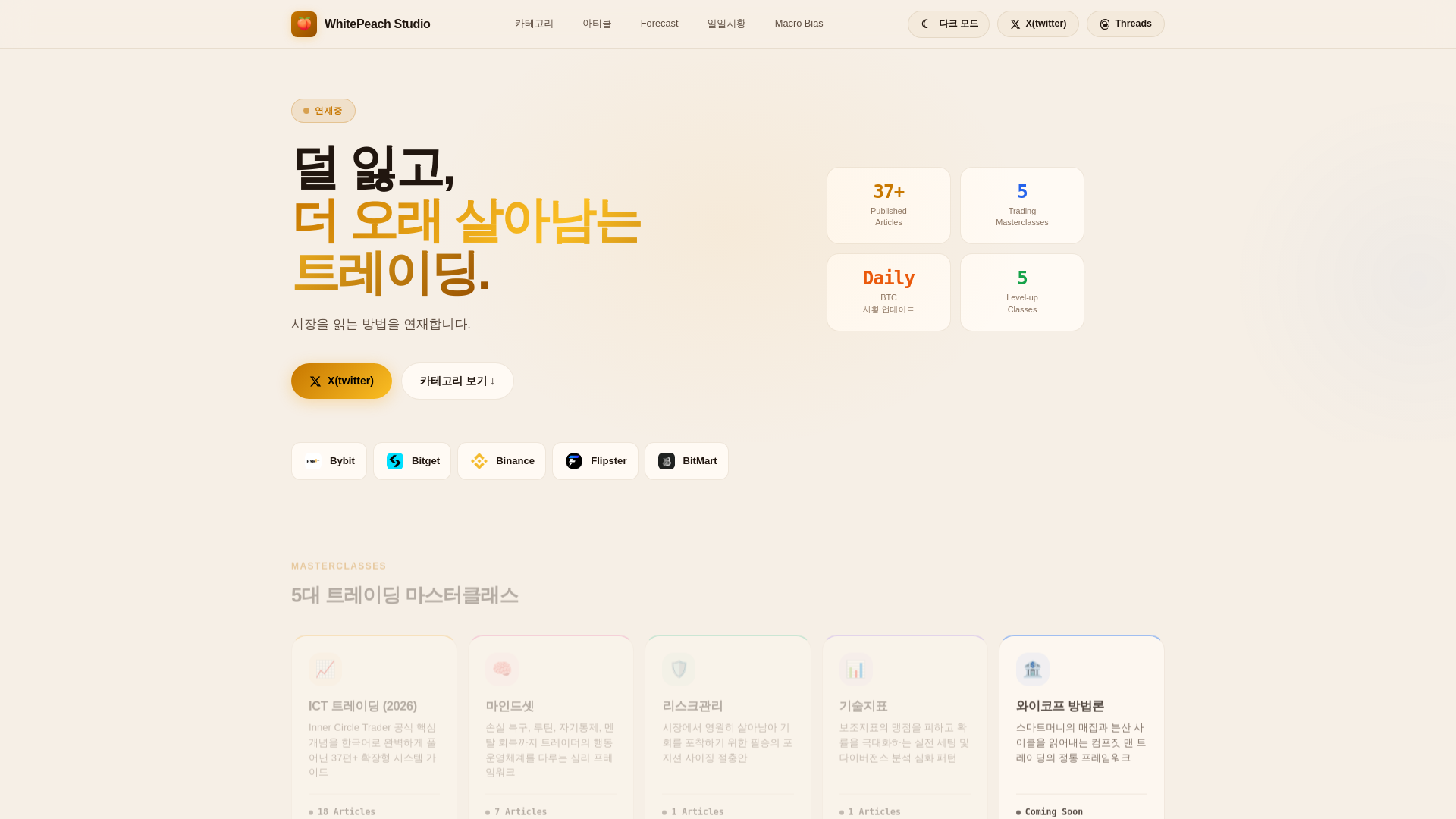 website screenshot of https://whitepeach.cc