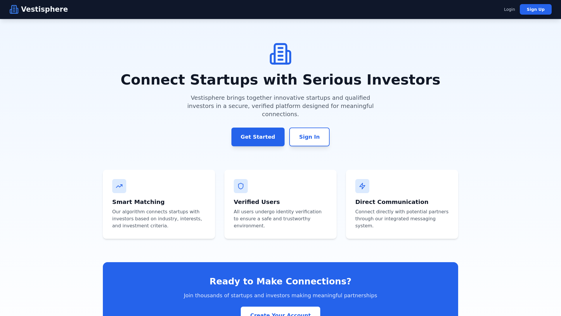 website screenshot of https://vestisphere.com