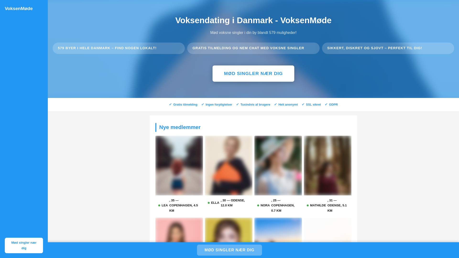website screenshot of https://voksendating.online/