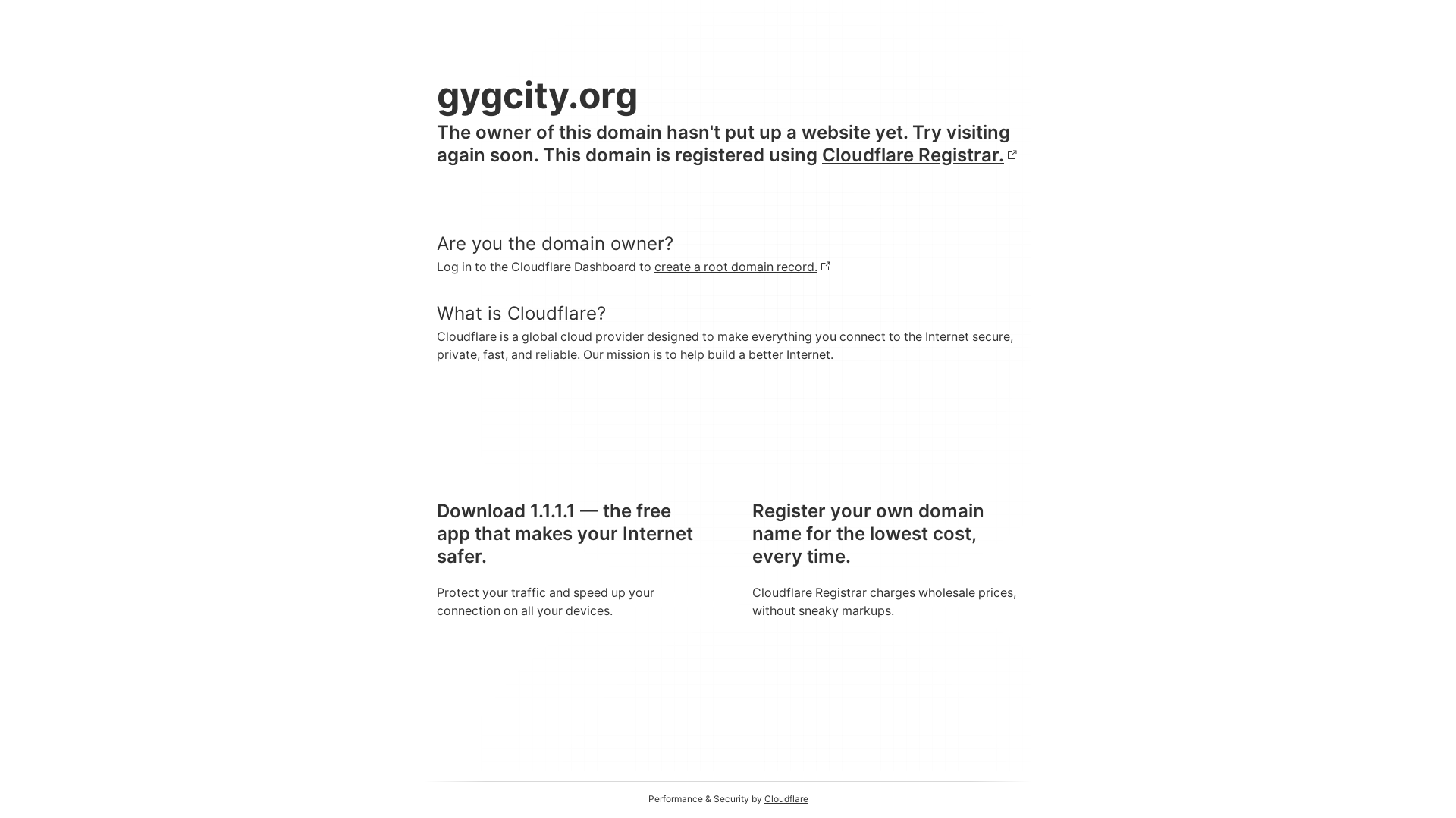 website screenshot of https://gygcity.org/