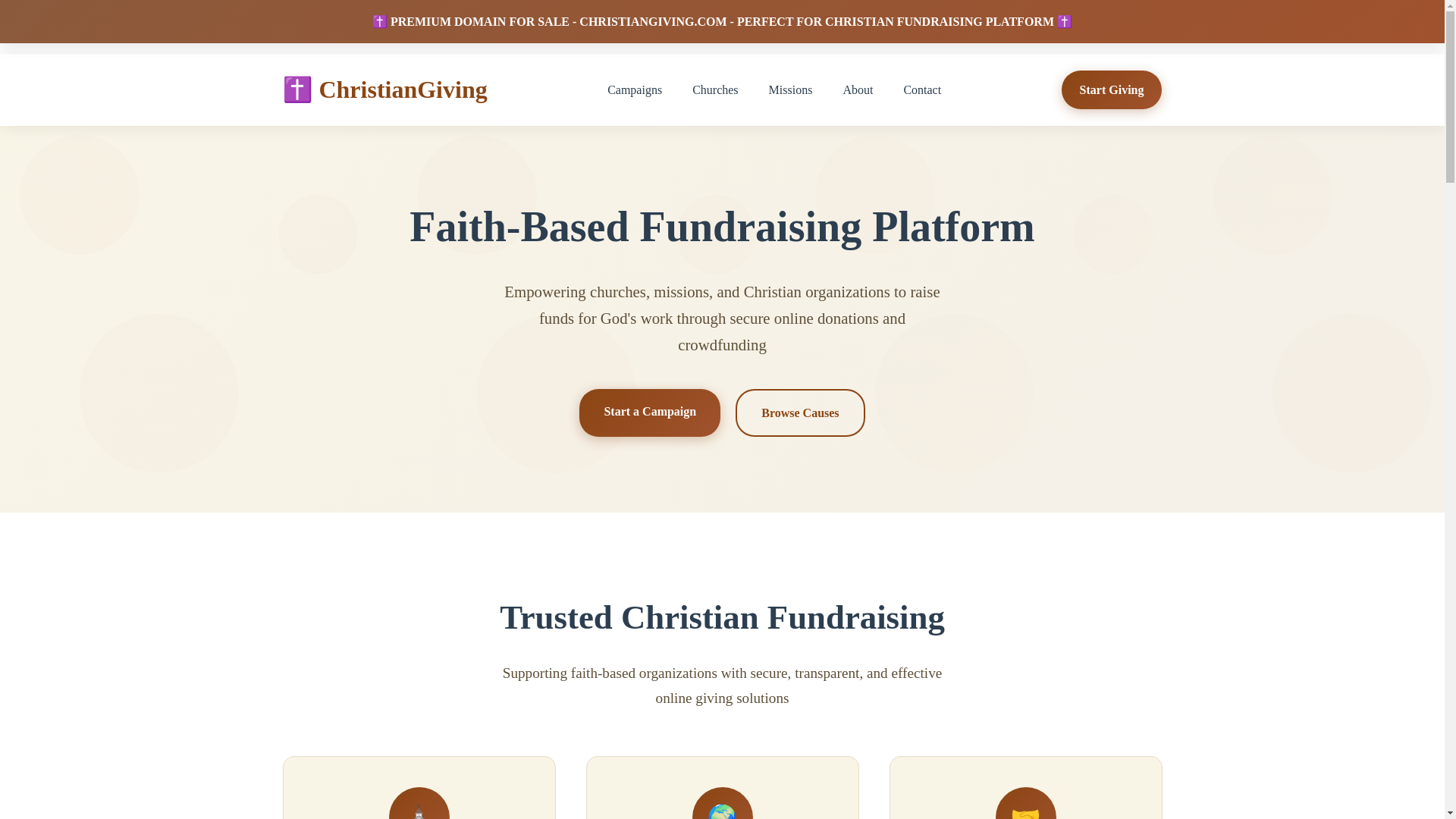 website screenshot of https://christiangiving.pages.dev/