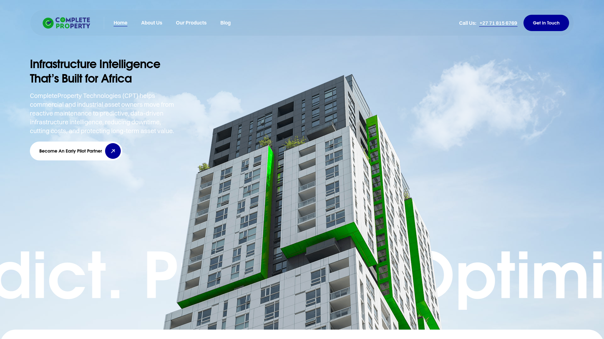 website screenshot of https://completepropertytech.com/