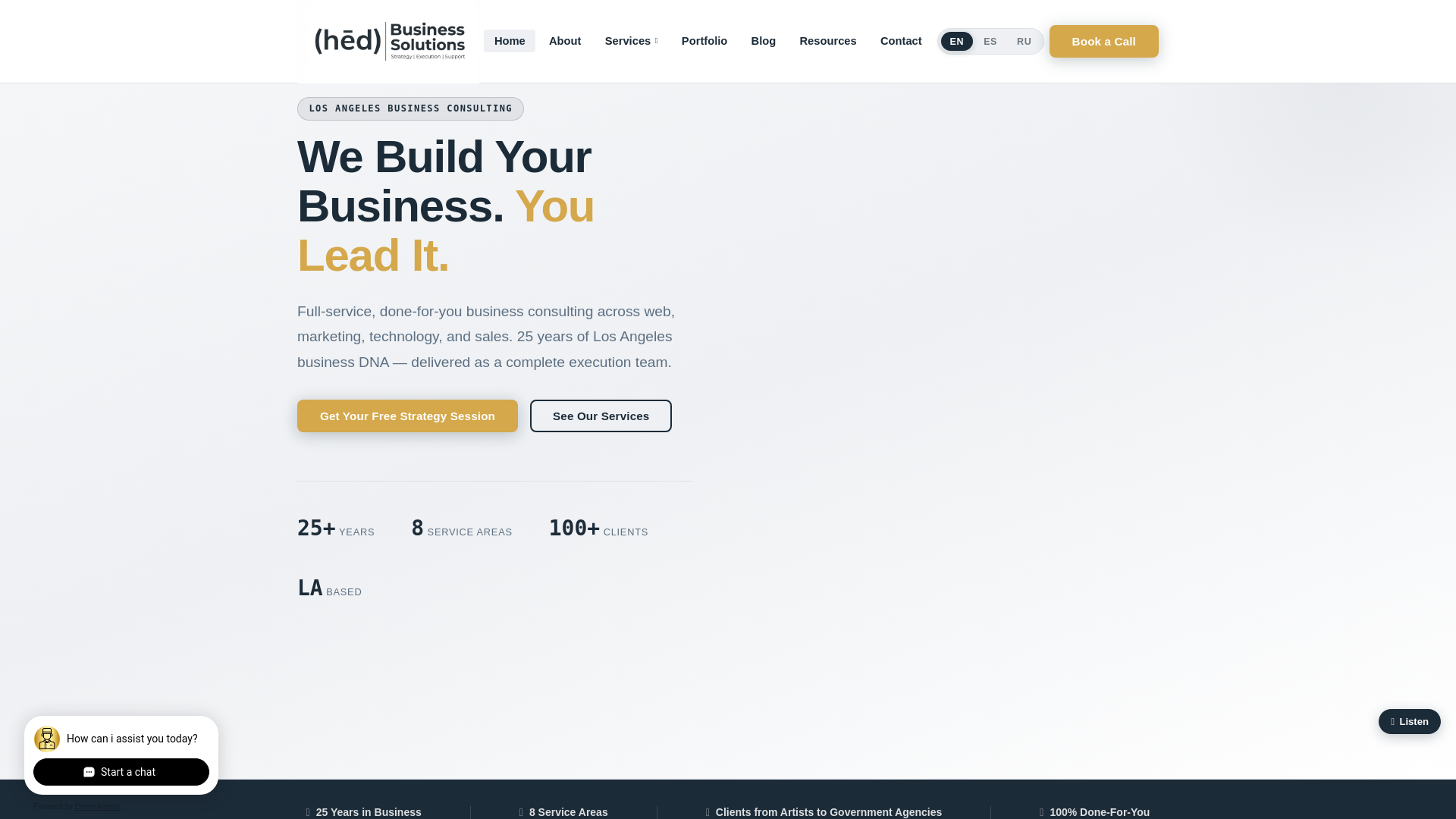 website screenshot of https://heedbusinesssolutions.com/