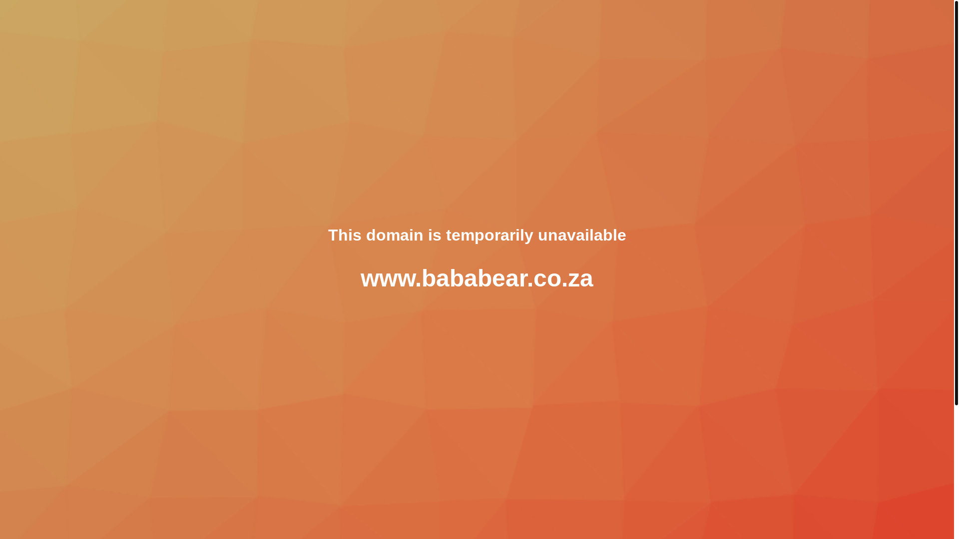 website screenshot of https://bababear.co.za/