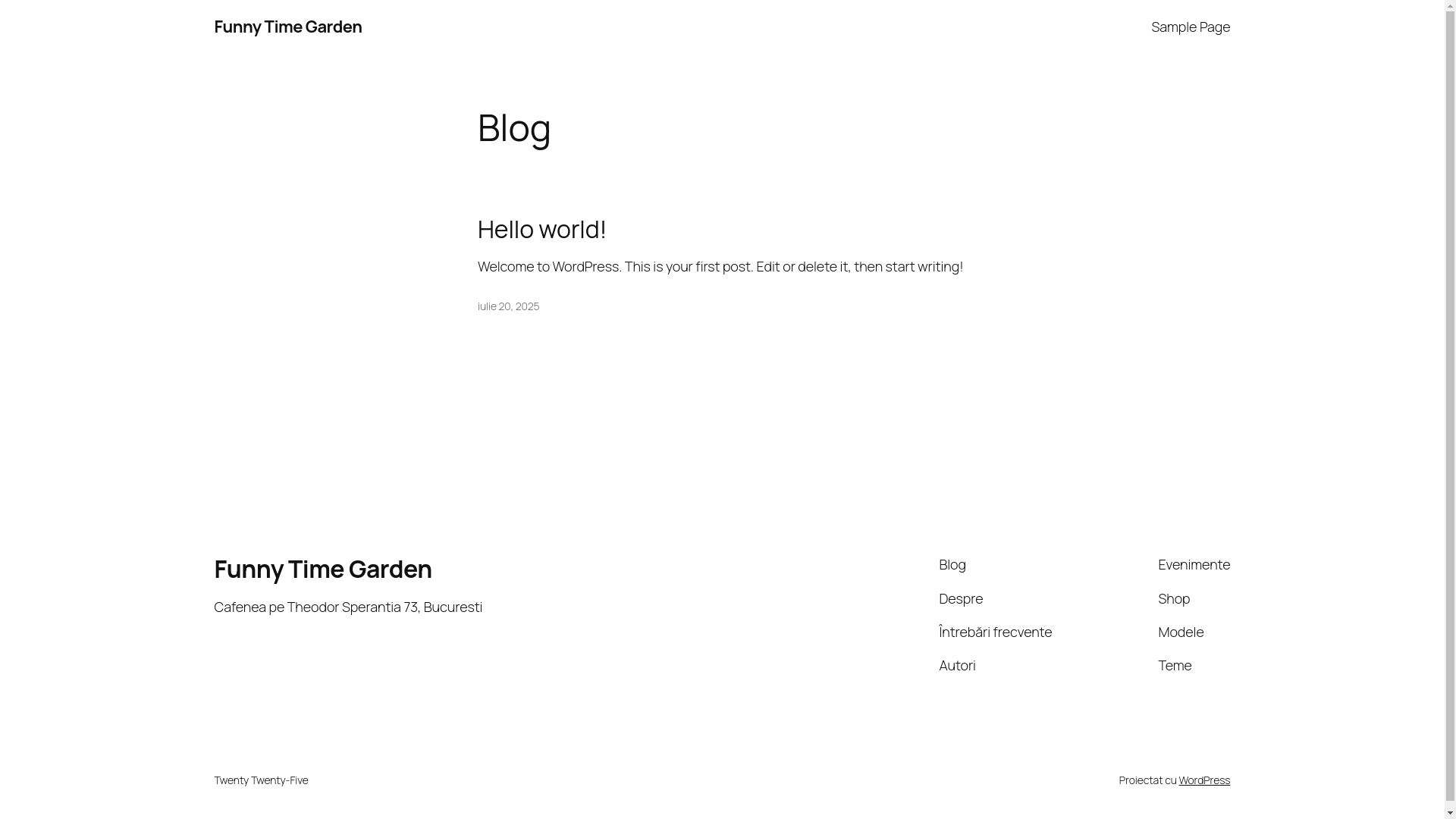 website screenshot of https://funnytimegarden.ro/