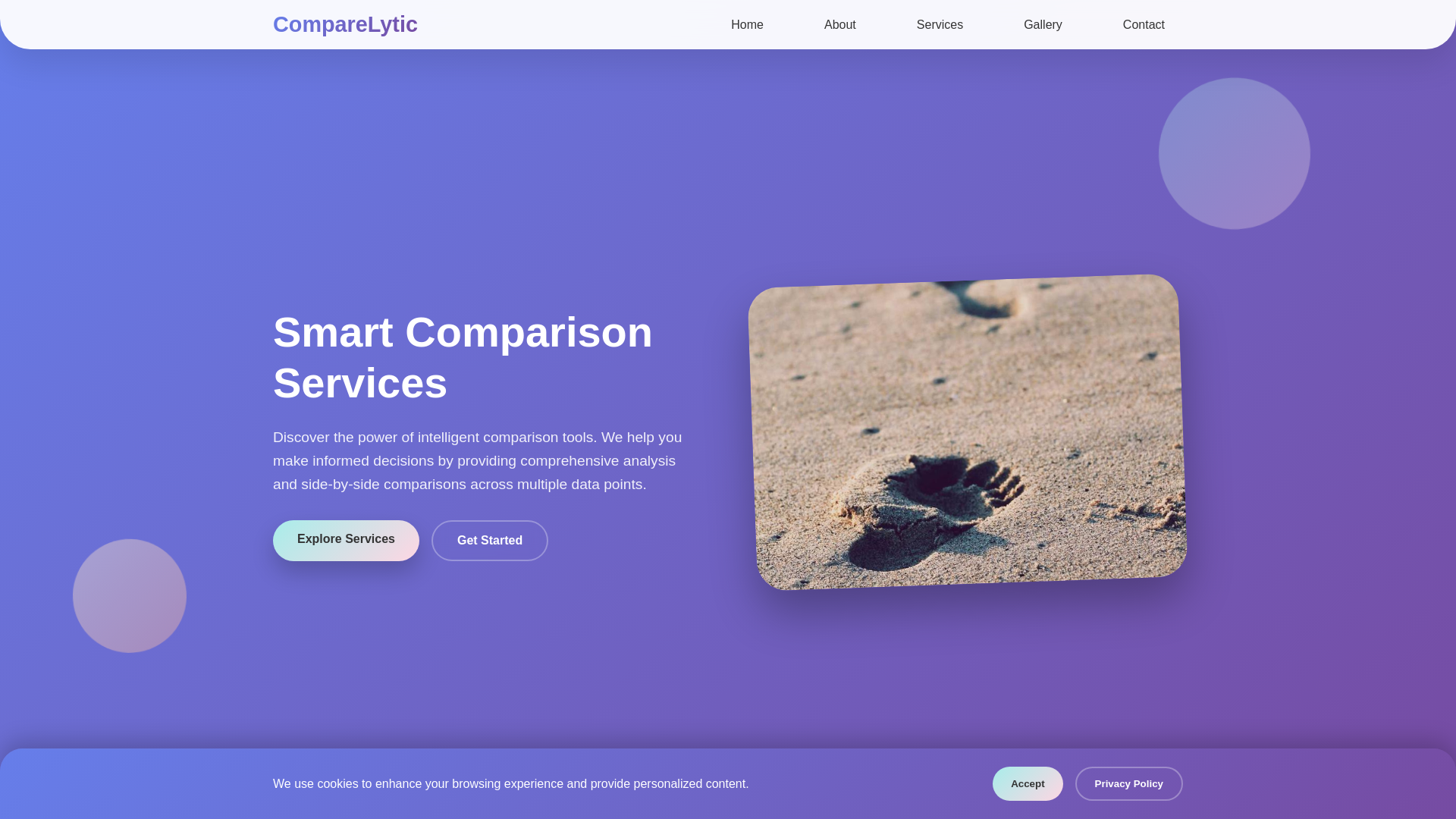 website screenshot of https://comparelytic.digital/