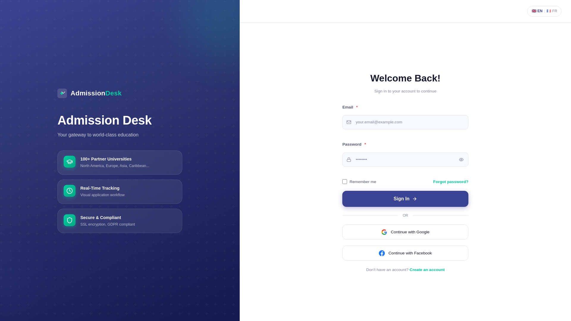 website screenshot of https://admissiondesk.online/