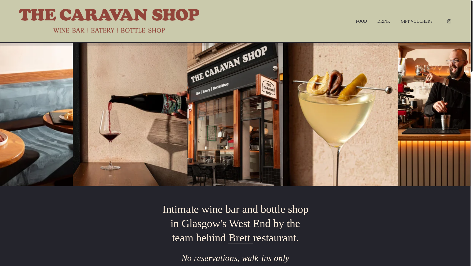 website screenshot of https://caravanshopglasgow.co.uk/