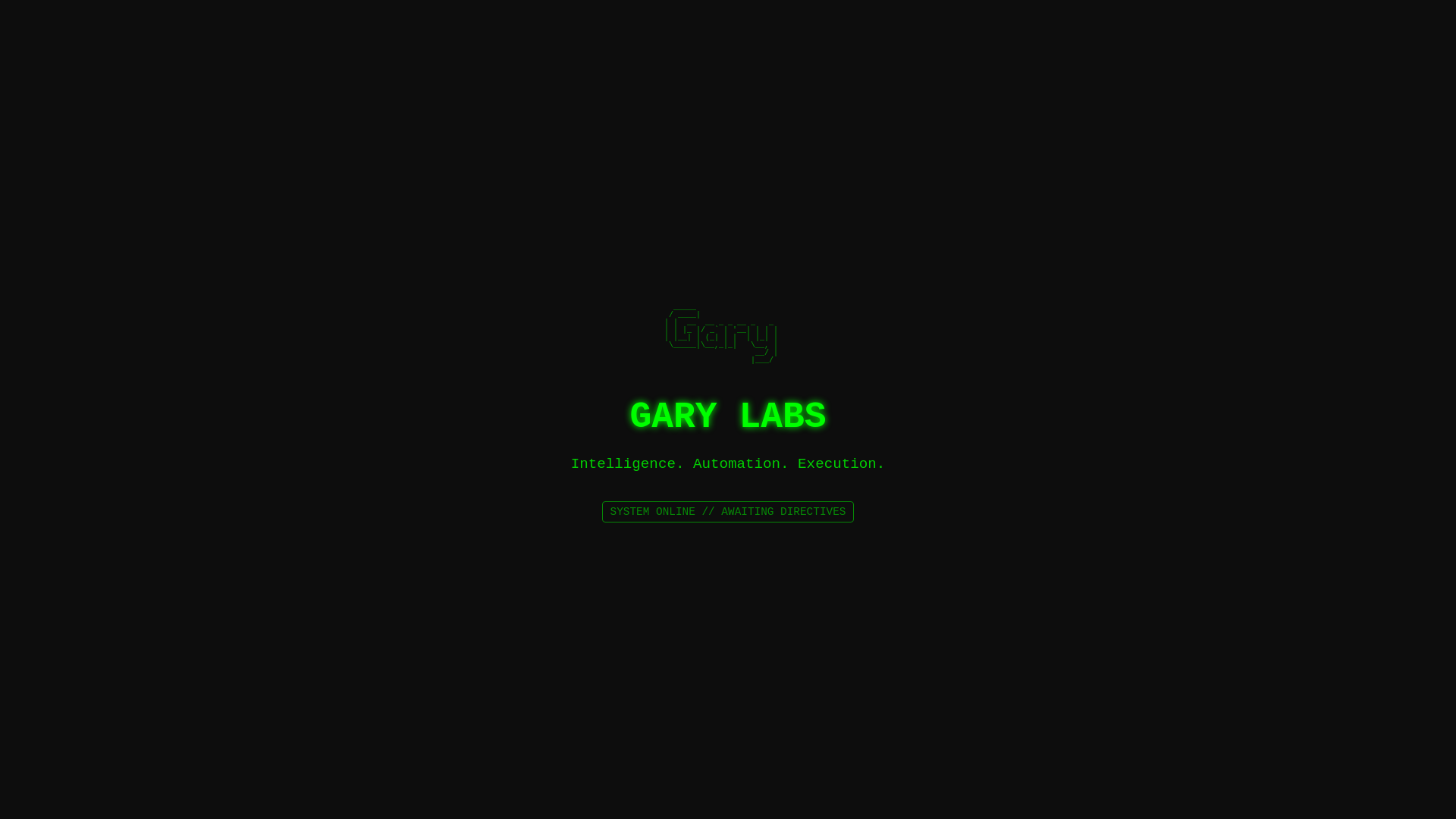 website screenshot of https://gary-labs.online/