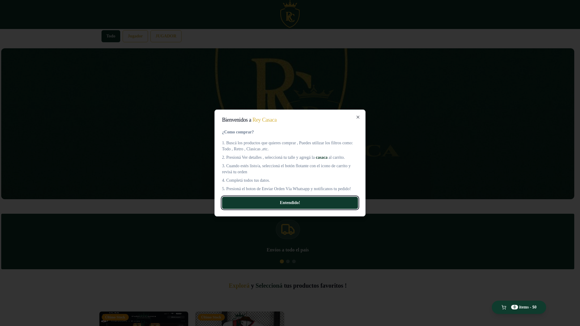 website screenshot of https://reycasaca.com.ar/
