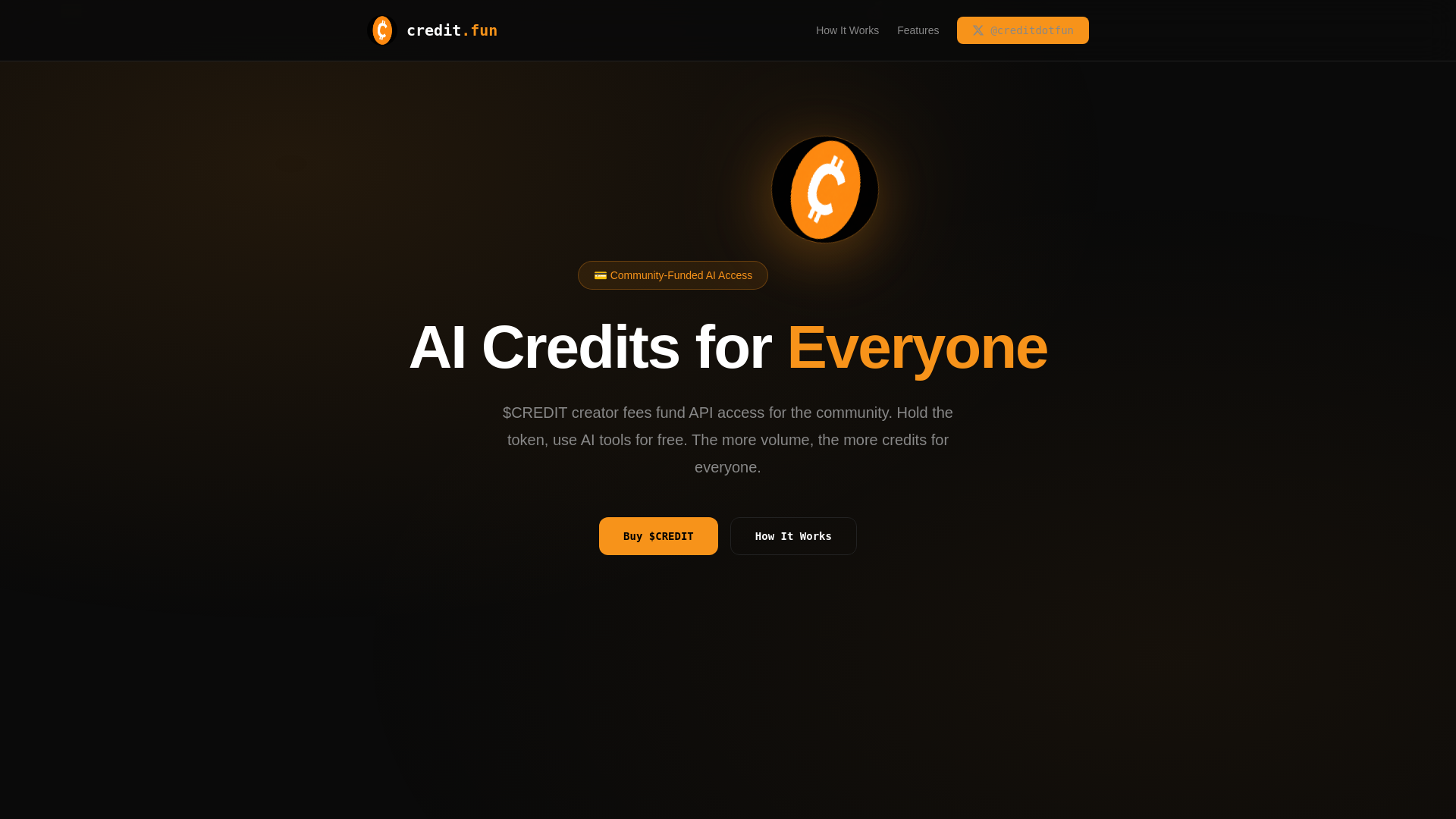 website screenshot of https://creditcoin.fun/