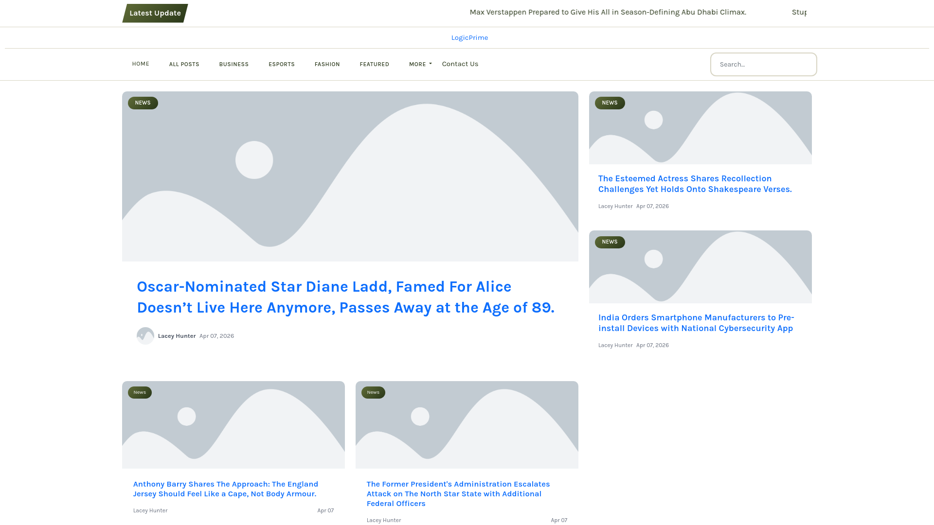 website screenshot of https://logicprime.nl/