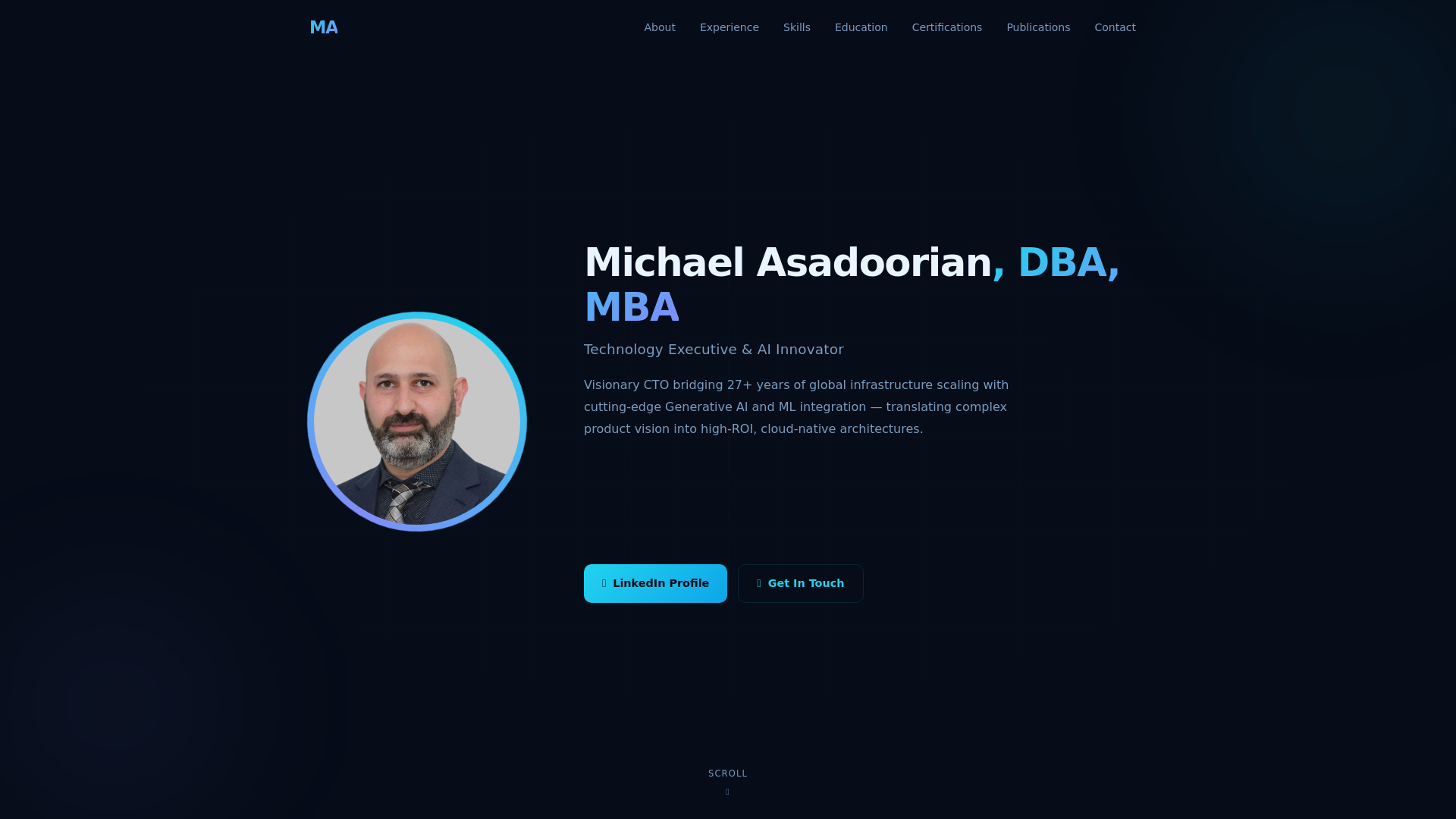 website screenshot of https://michaelasadoorian.pages.dev/
