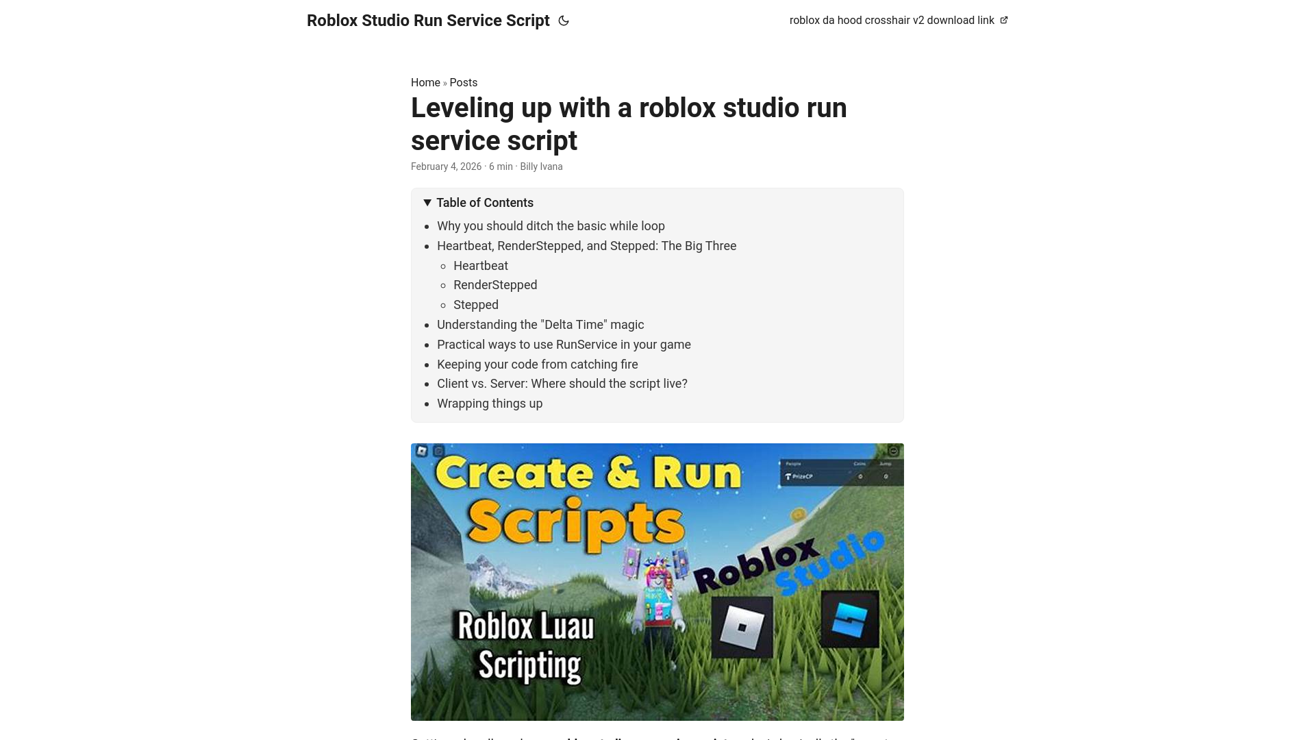 website screenshot of https://roblox-studio-run-service-script.pages.dev/