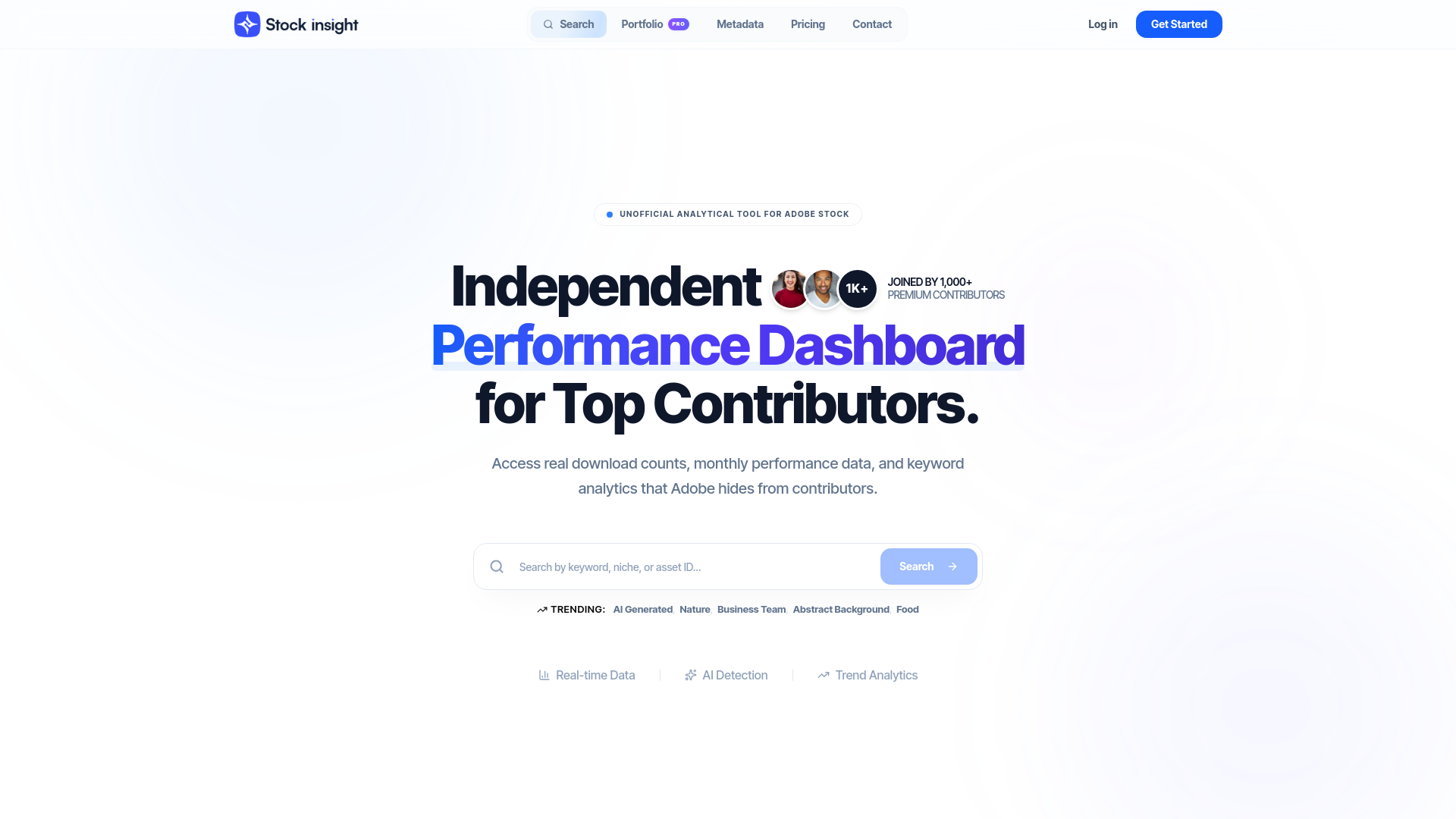 website screenshot of https://getstockinsight.online/