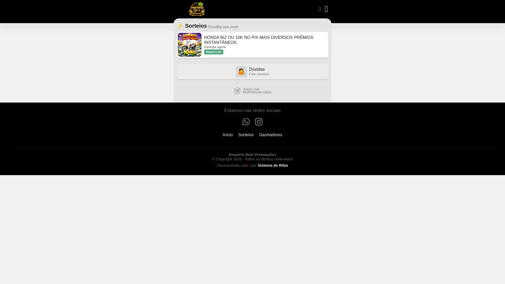website screenshot of https://emporiobeerpremiacoes.com/