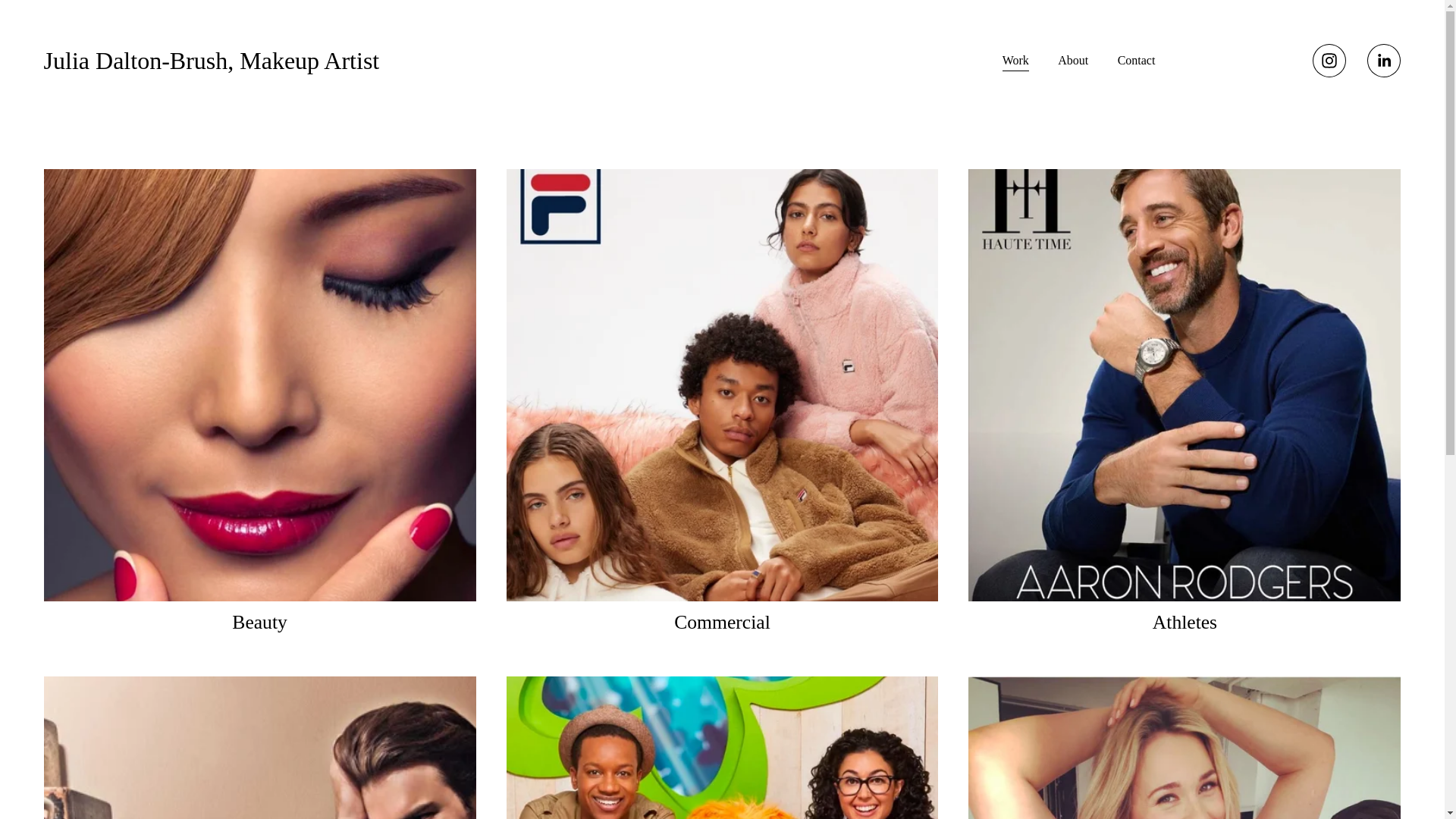 website screenshot of https://juliadaltonbrush.com/