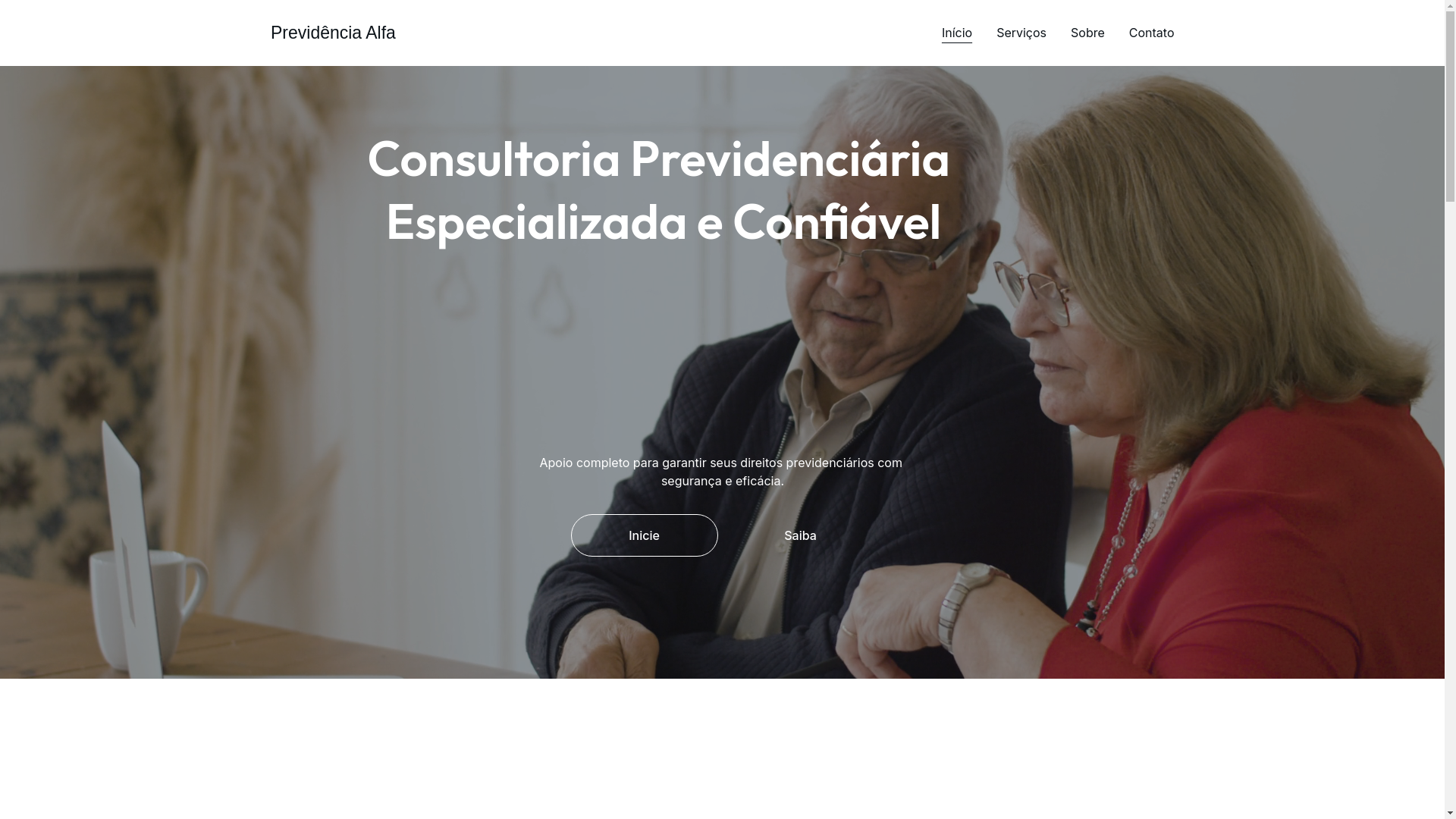 website screenshot of https://previdenciaalfa.com.br/