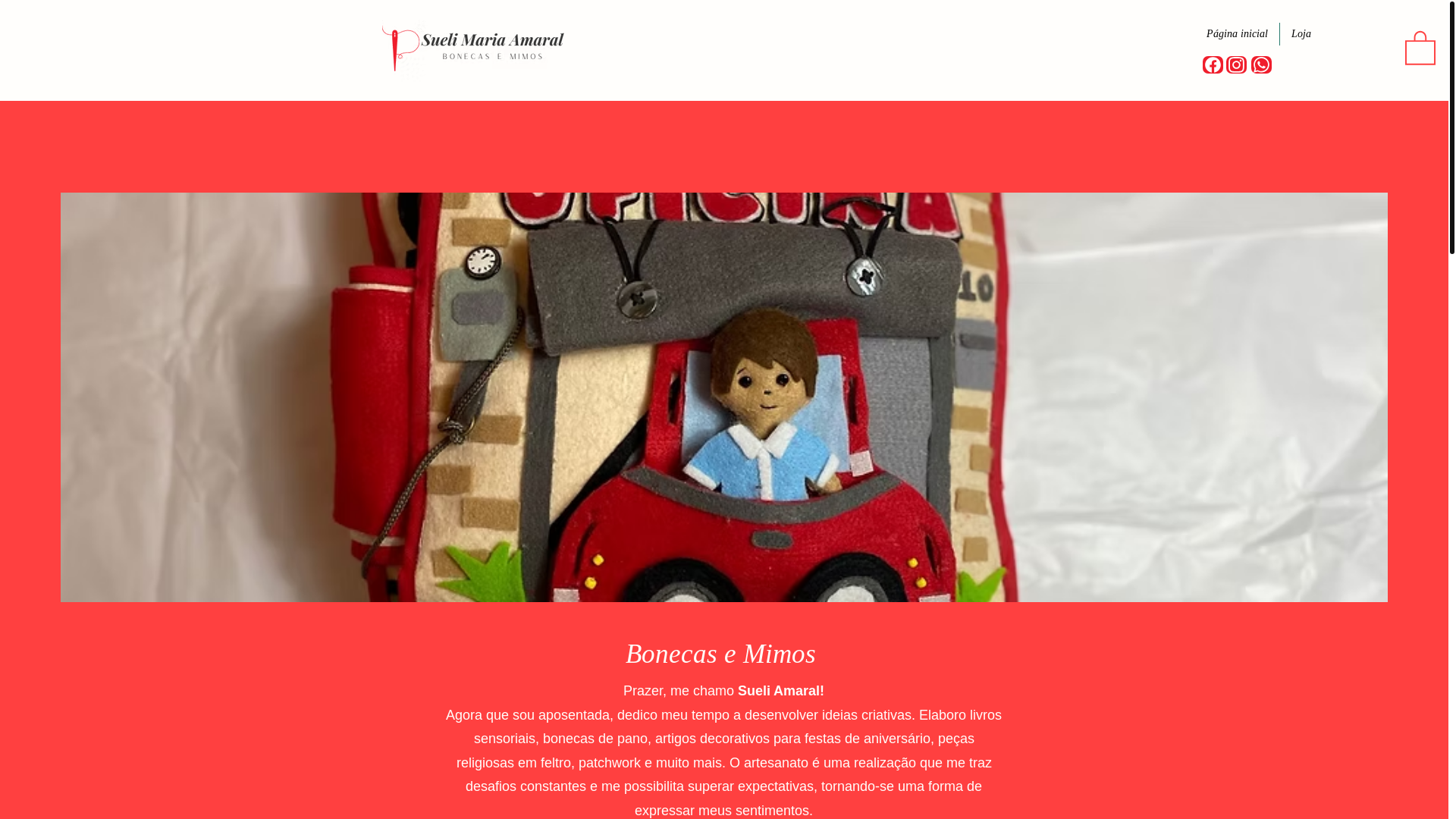 website screenshot of https://sueliamaralart.com.br/