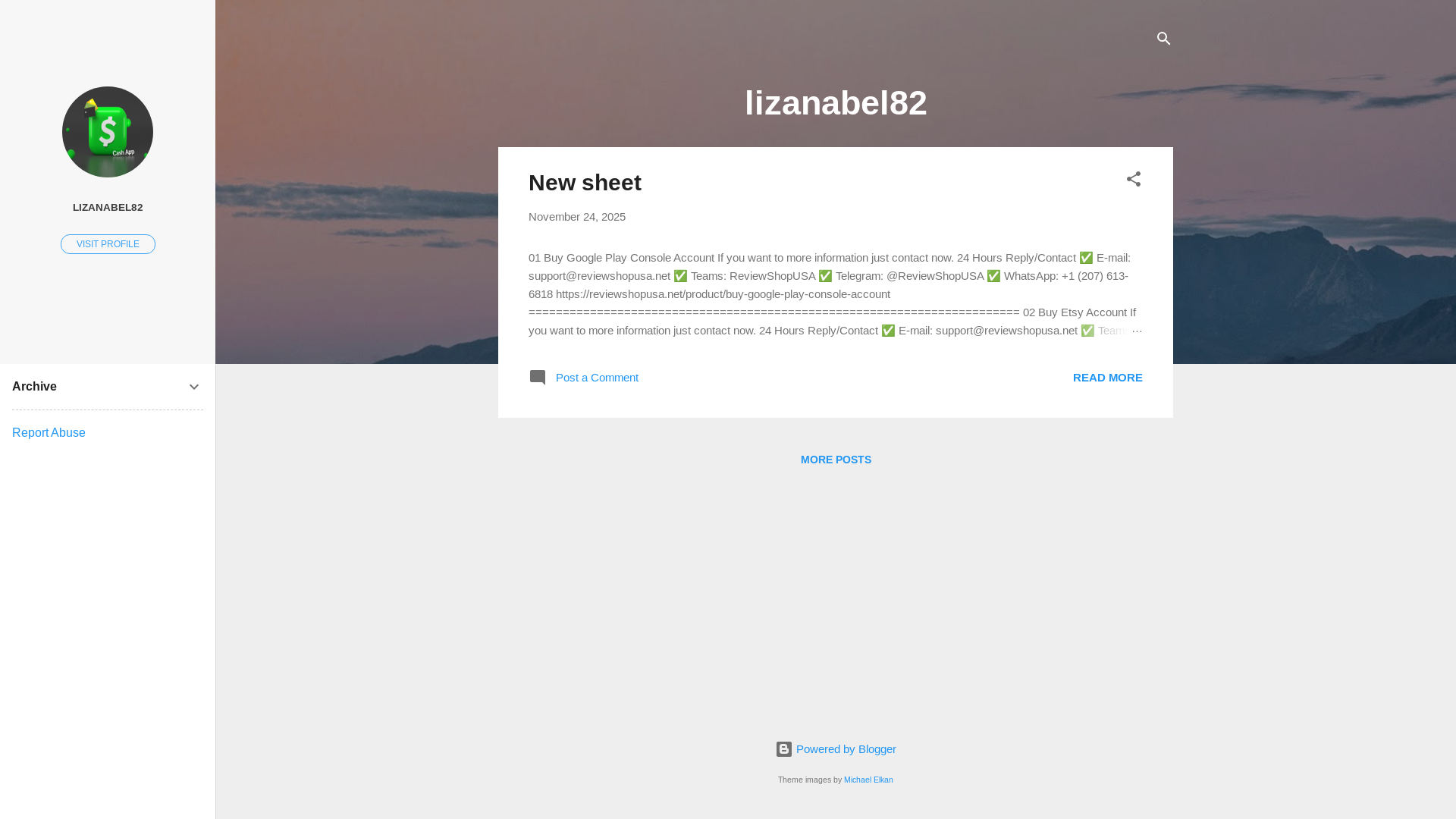 website screenshot of https://lizanabel82.blogspot.com/