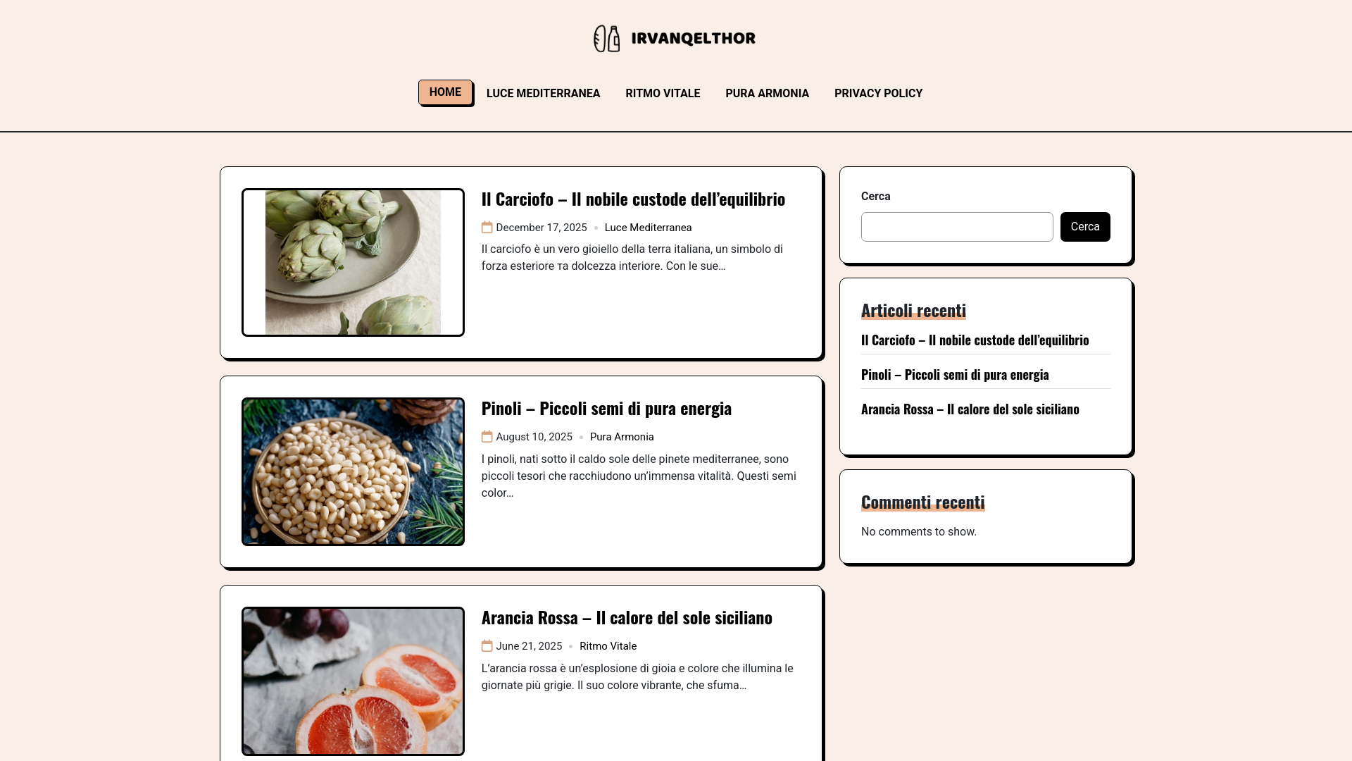 website screenshot of https://irvanqelthor.org/
