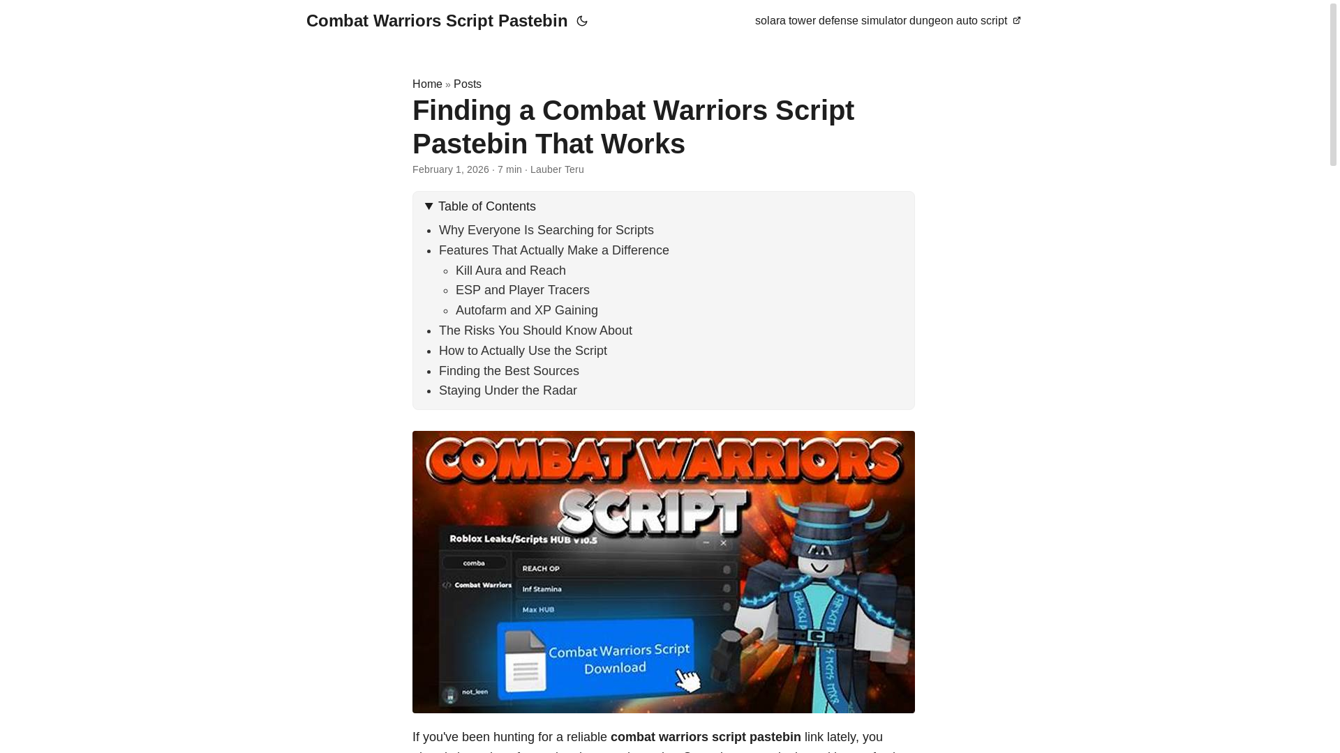 website screenshot of https://combat-warriors-script-pastebin.pages.dev/