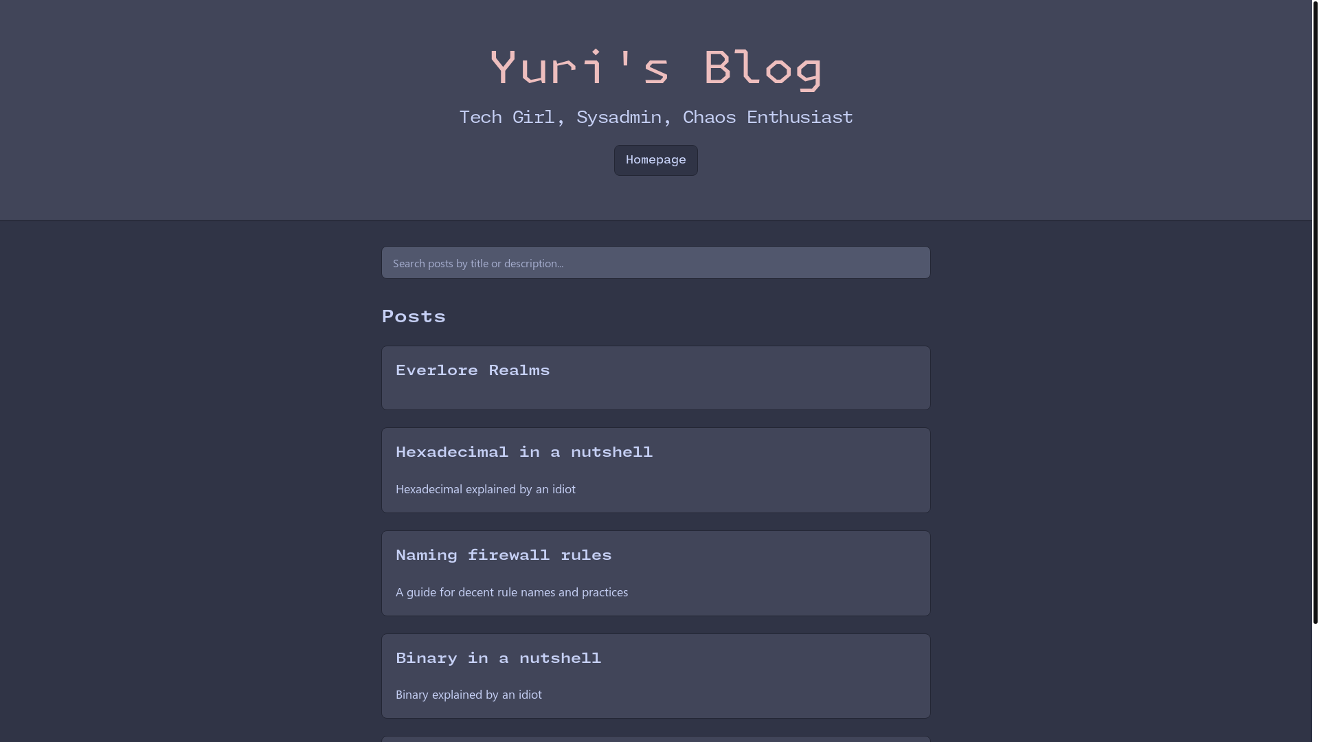 website screenshot of https://blog-yuri-so.pages.dev/
