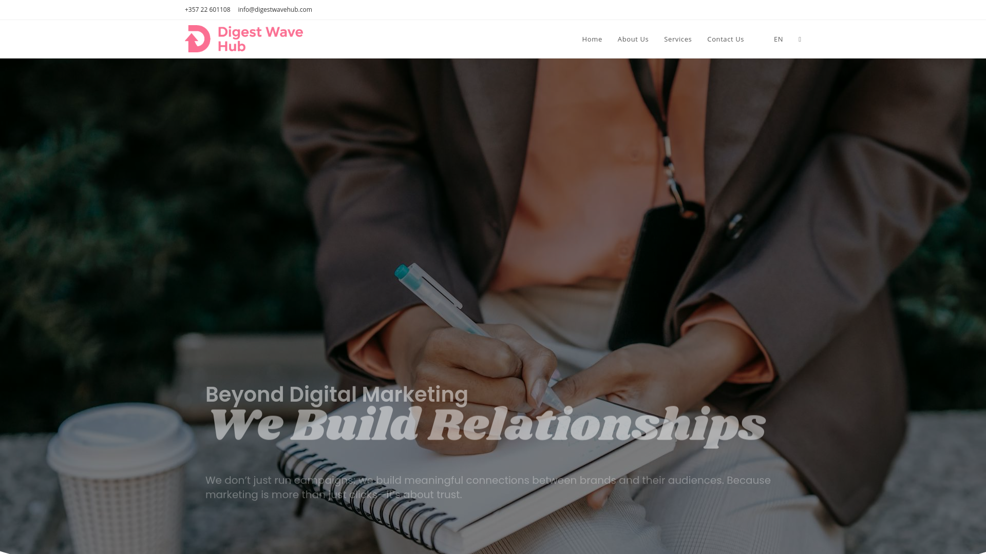 website screenshot of https://digestwavehub.com/