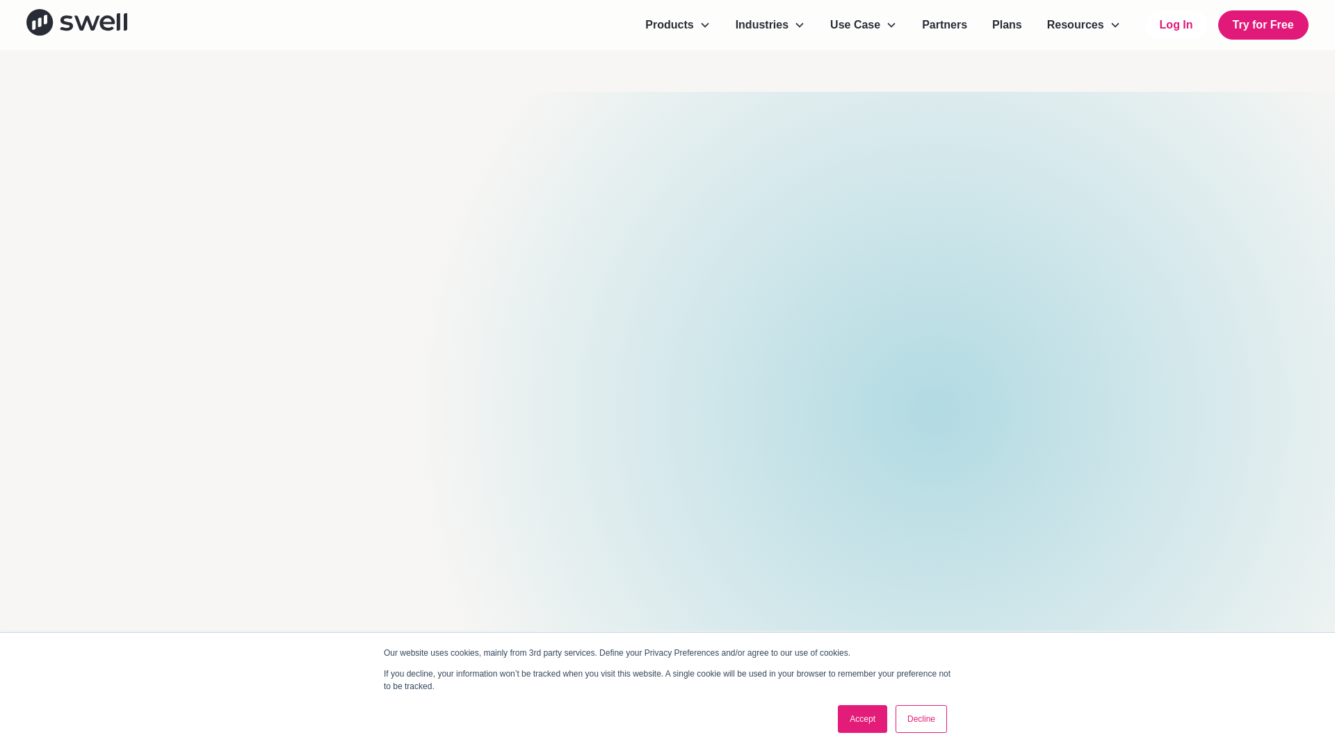 website screenshot of https://getswellcx.com