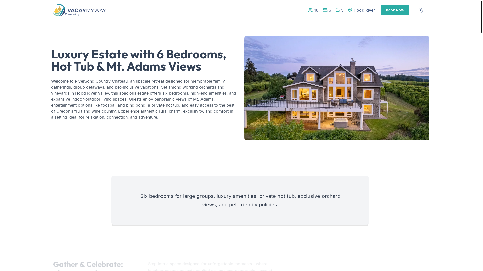 website screenshot of https://hoodriverhottub.house/