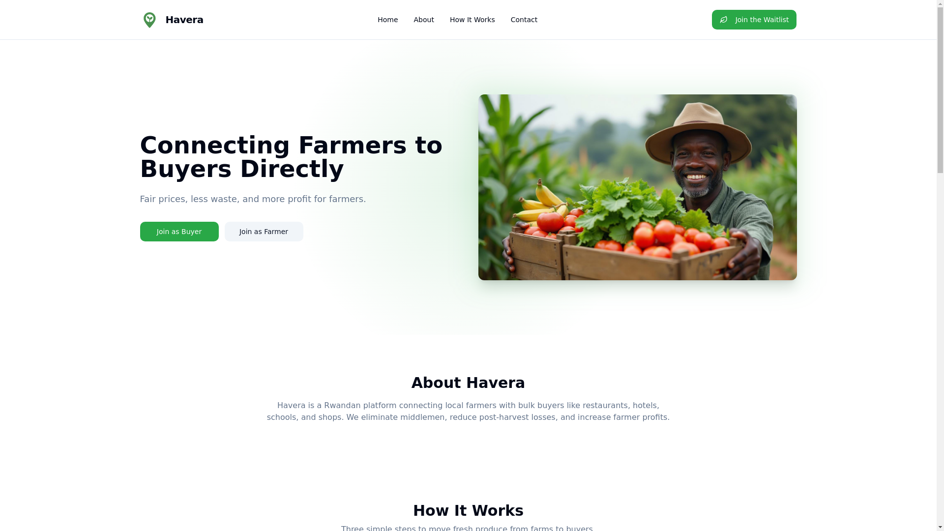 website screenshot of https://havera.co/