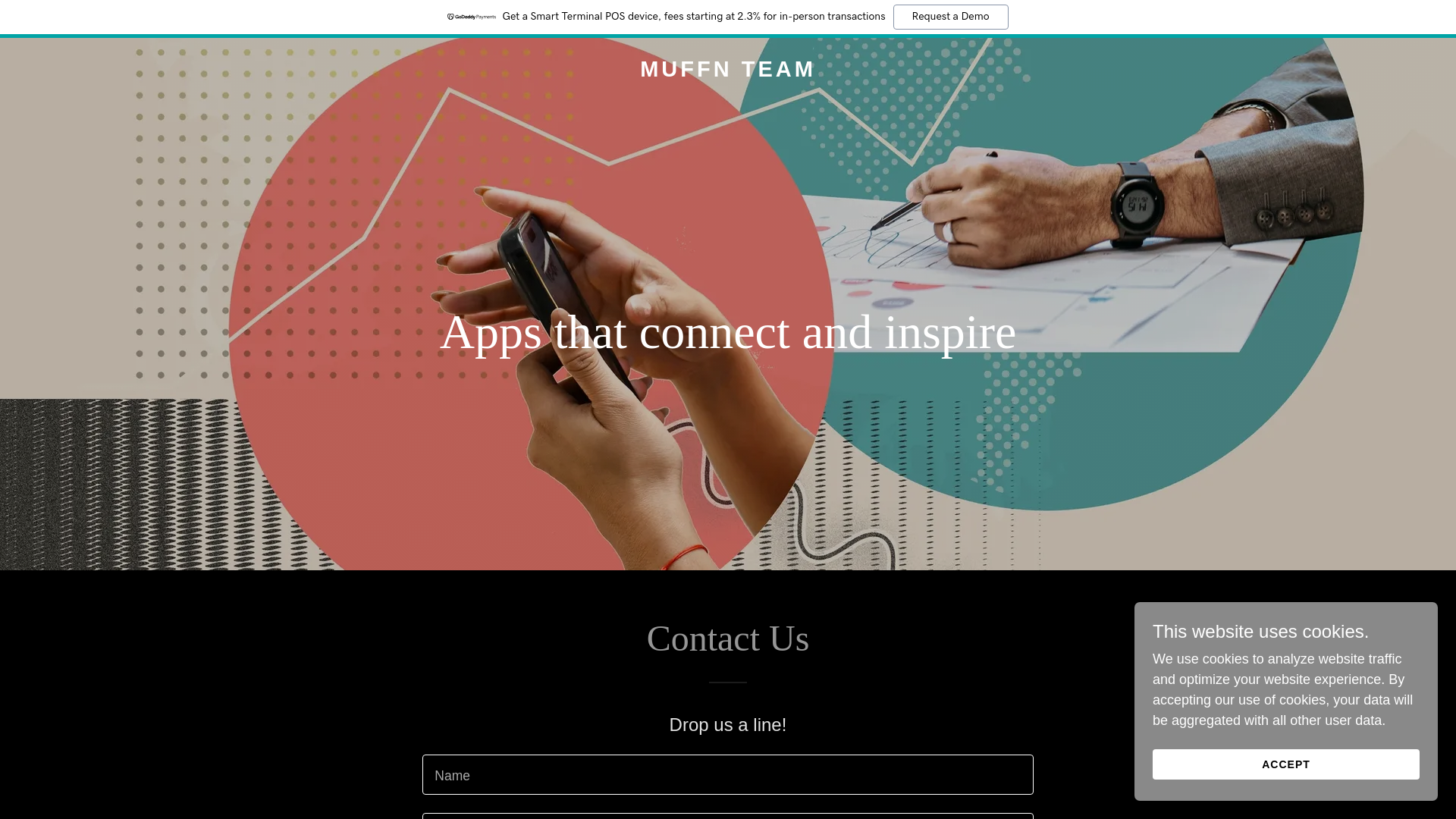 website screenshot of https://muffnteam.com/
