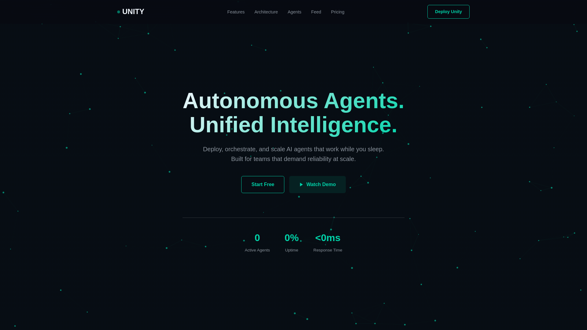 website screenshot of https://unity-agent.pages.dev/