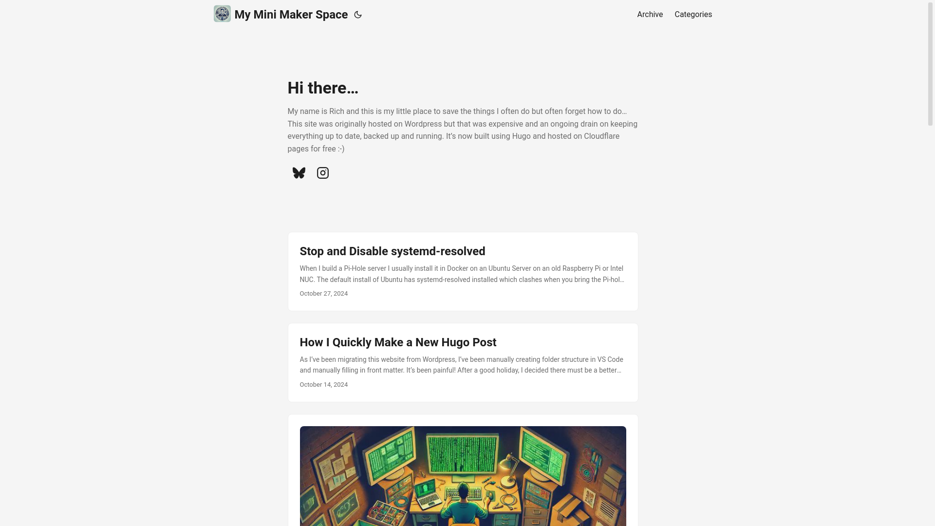 website screenshot of https://my-minimaker-space.pages.dev/