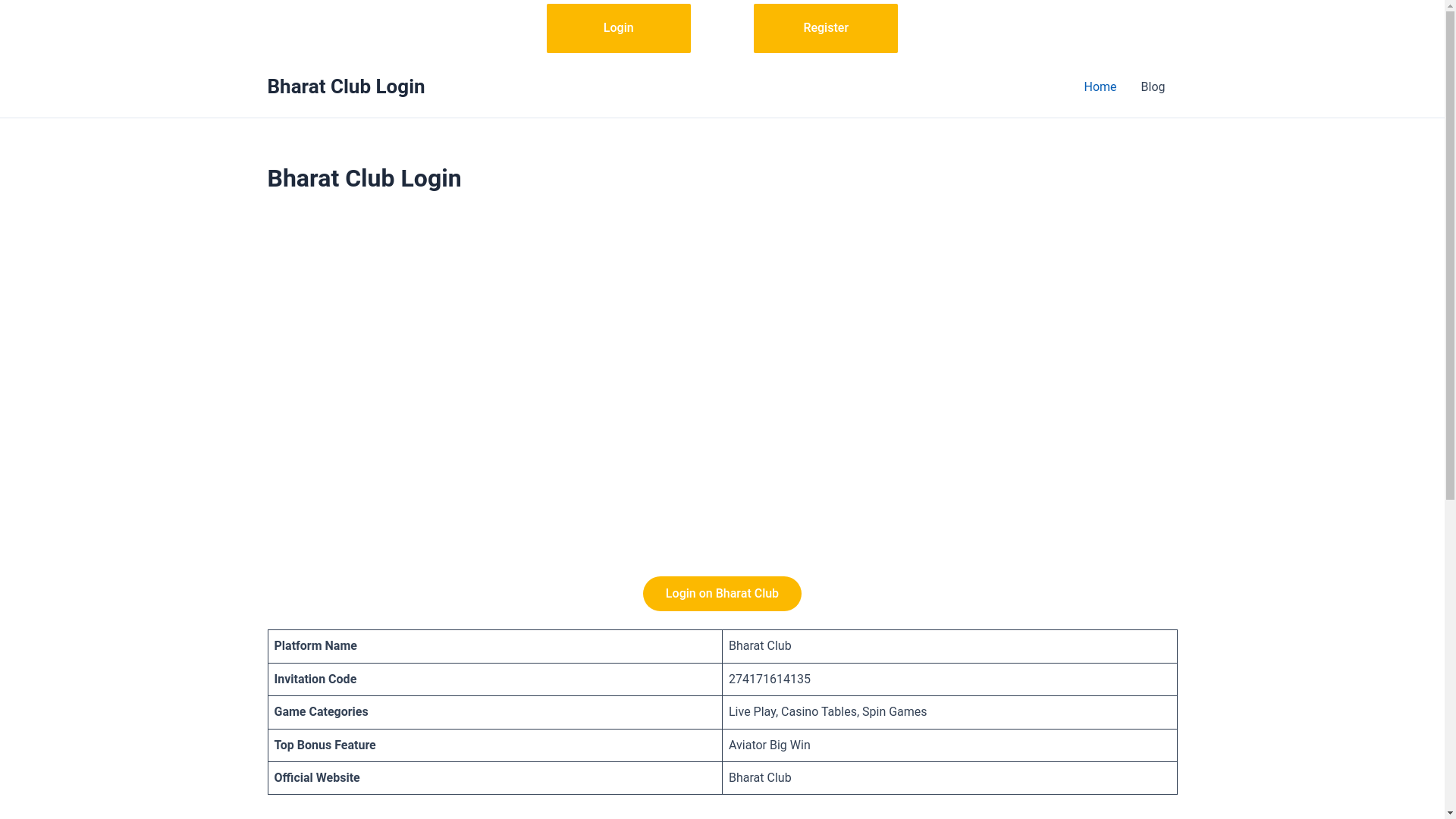 website screenshot of https://bharatt-club.com/